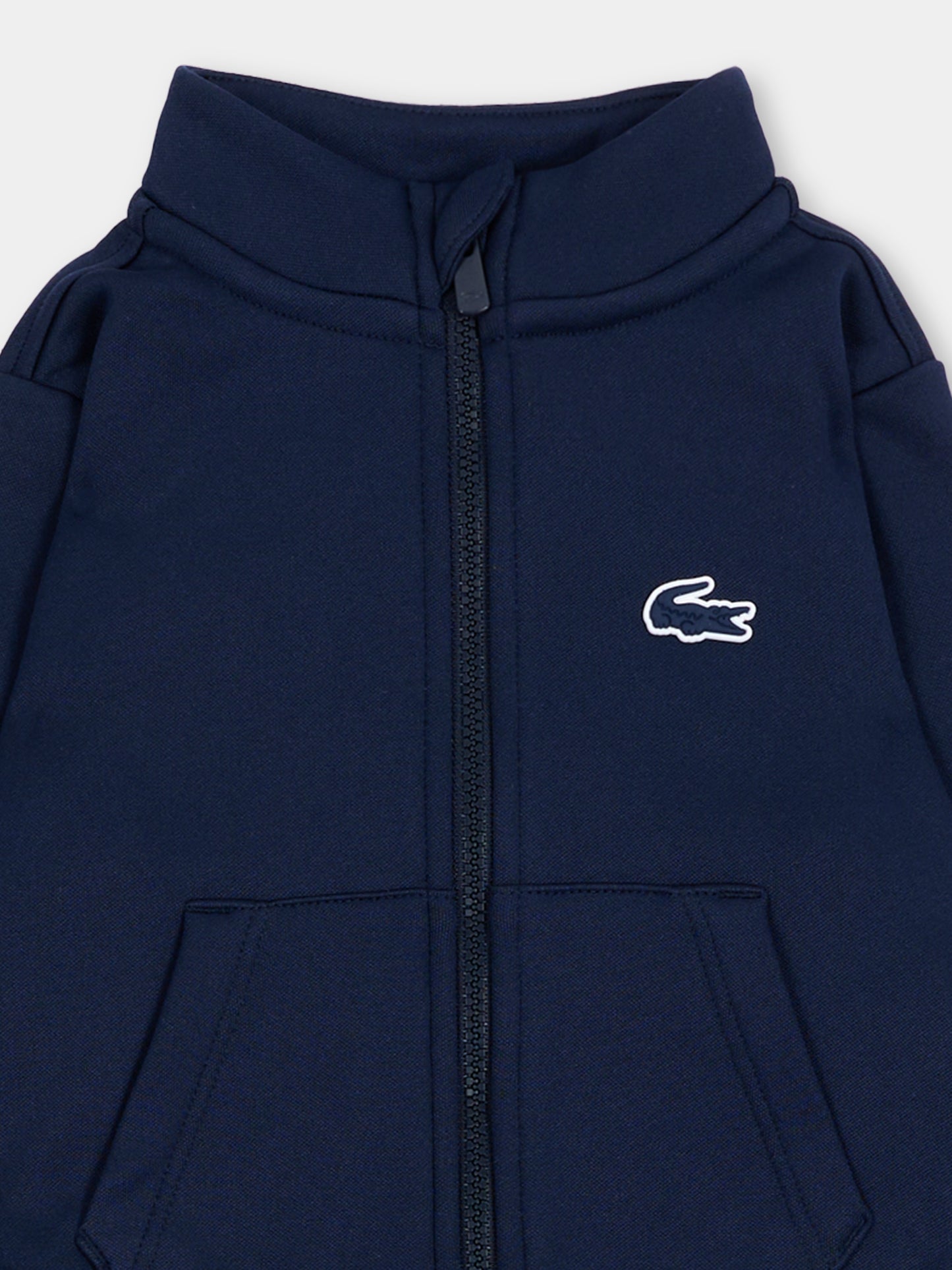 Completo sportivo lungo blu per neonato con logo,Lacoste,7704 UGW
