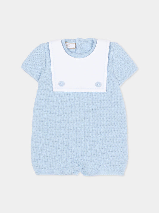 Pagliaccetto celeste per neonato tricot,Paz Rodríguez,005 123419 801 H82