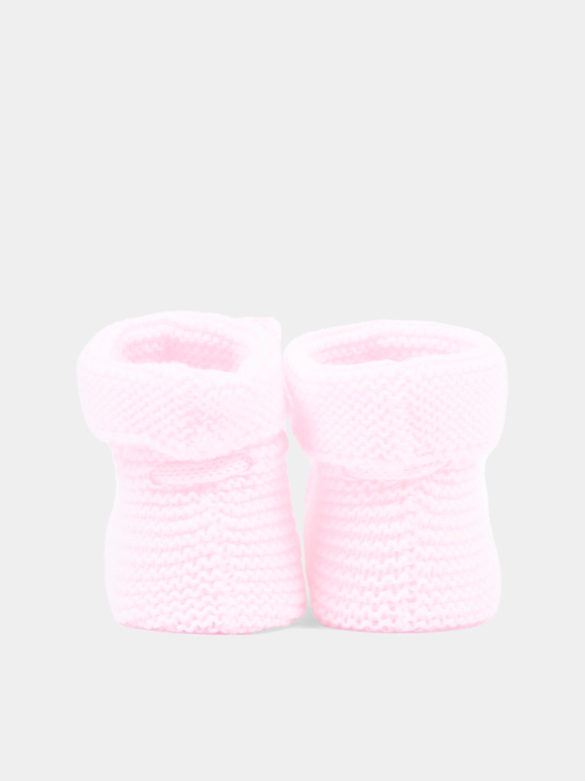 Babbucce rosa tricot per neonata,Paz Rodríguez,018 123686 322 H82