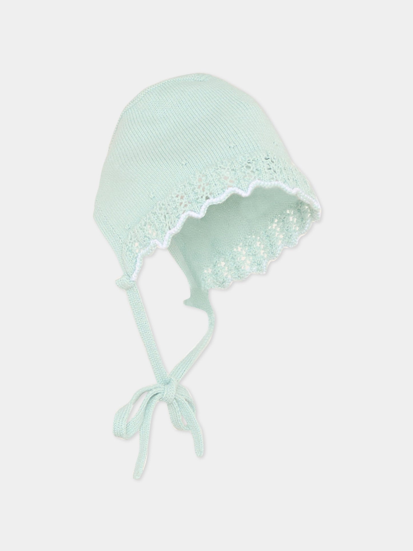 Cuffietta verde per neonato in maglia,Paz Rodríguez,011 123463 1301 H82