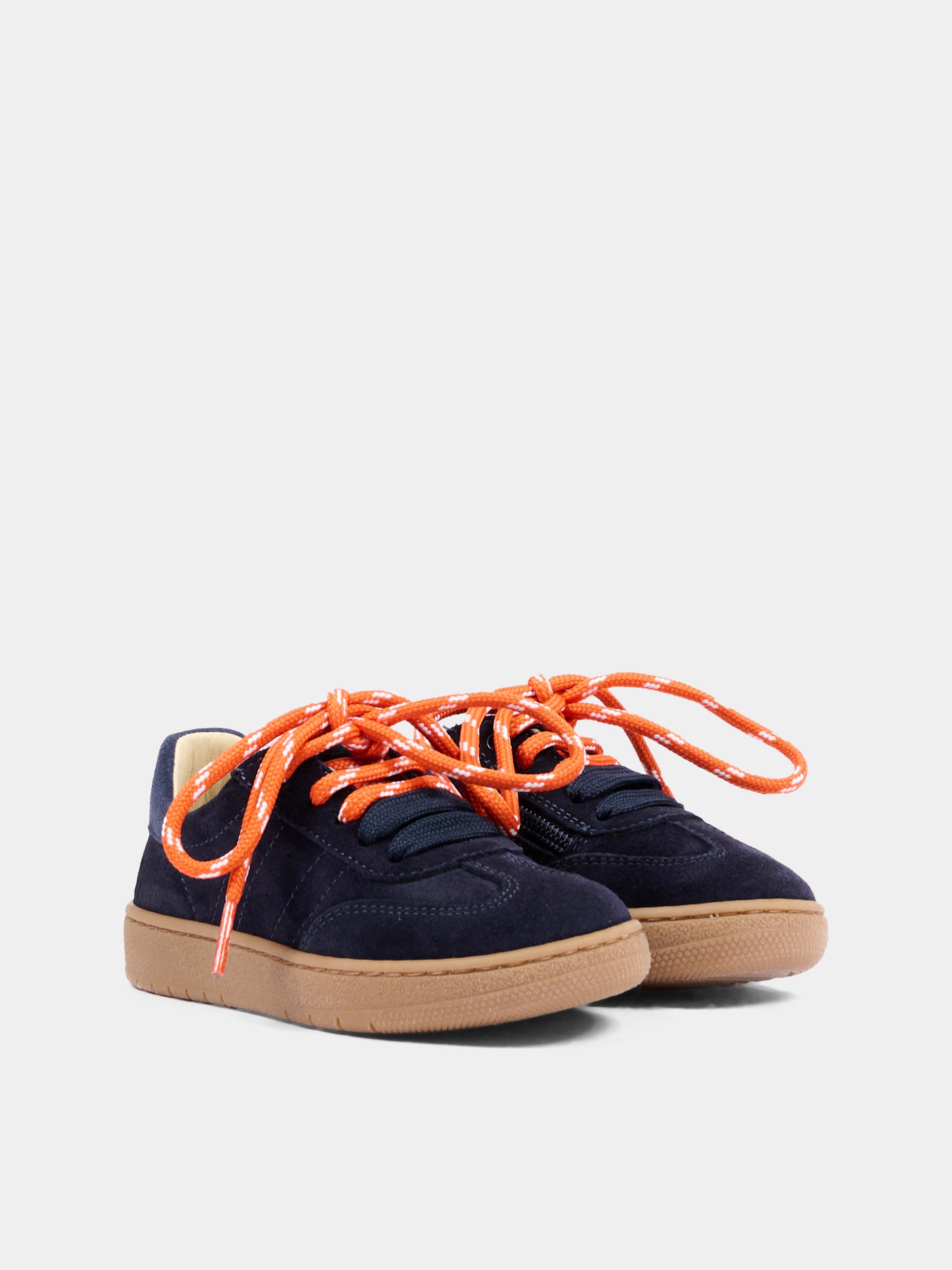 Sneakers blu per bambini con lacci arancio,Walkey,Y1B9 44253 0136A839