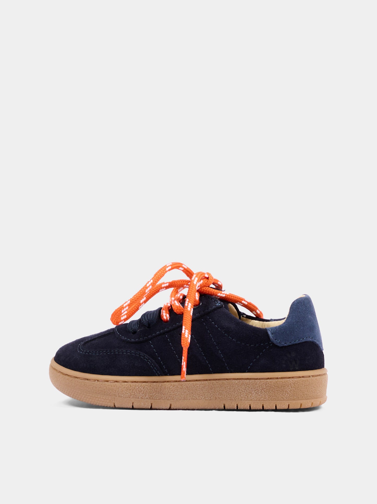 Sneakers blu per bambini con lacci arancio,Walkey,Y1B9 44253 0136A839