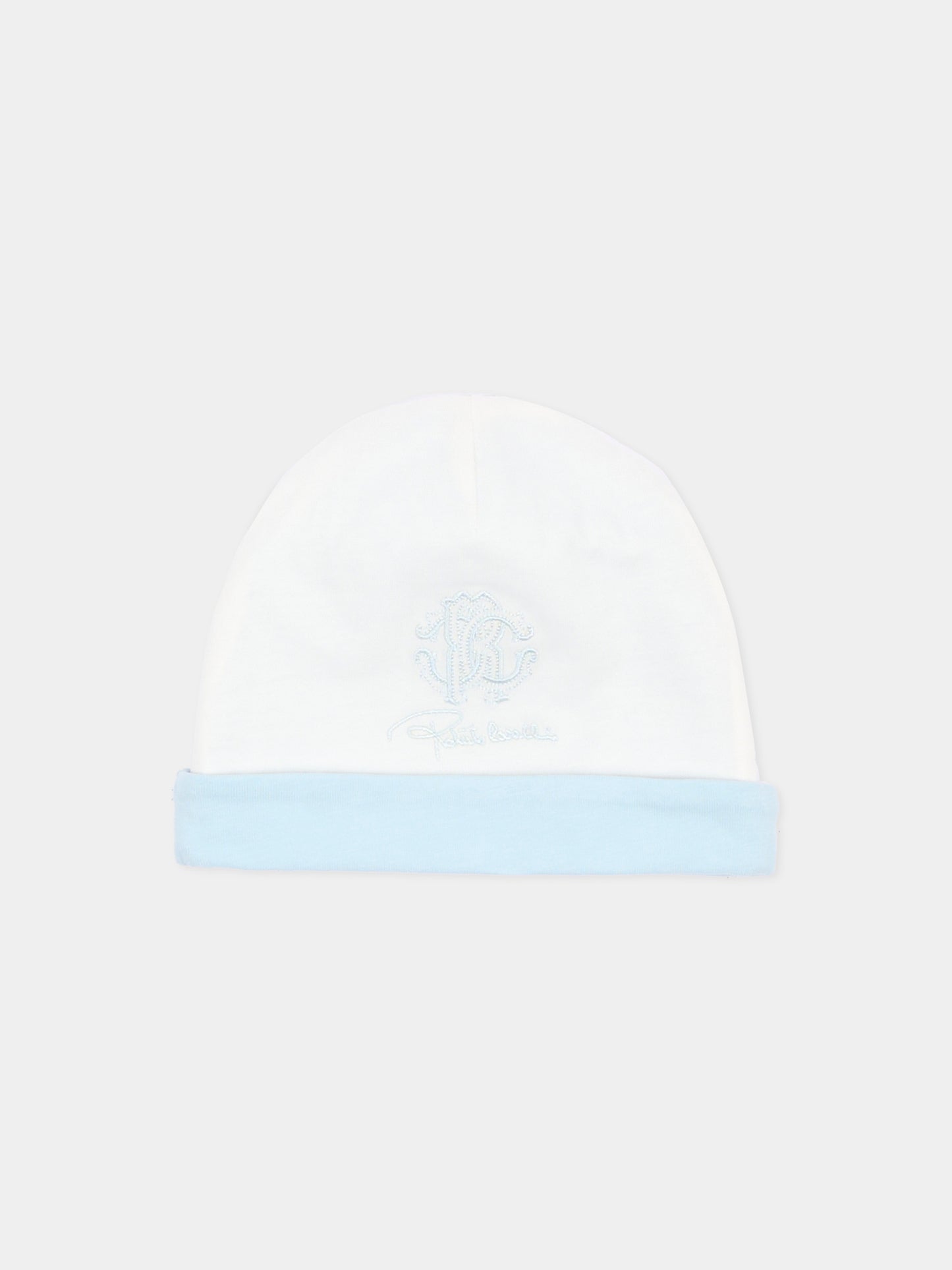 Set tutina celeste per neonato con logo,Roberto Cavalli Kids,CLA26051TU SKYRIDE/A.