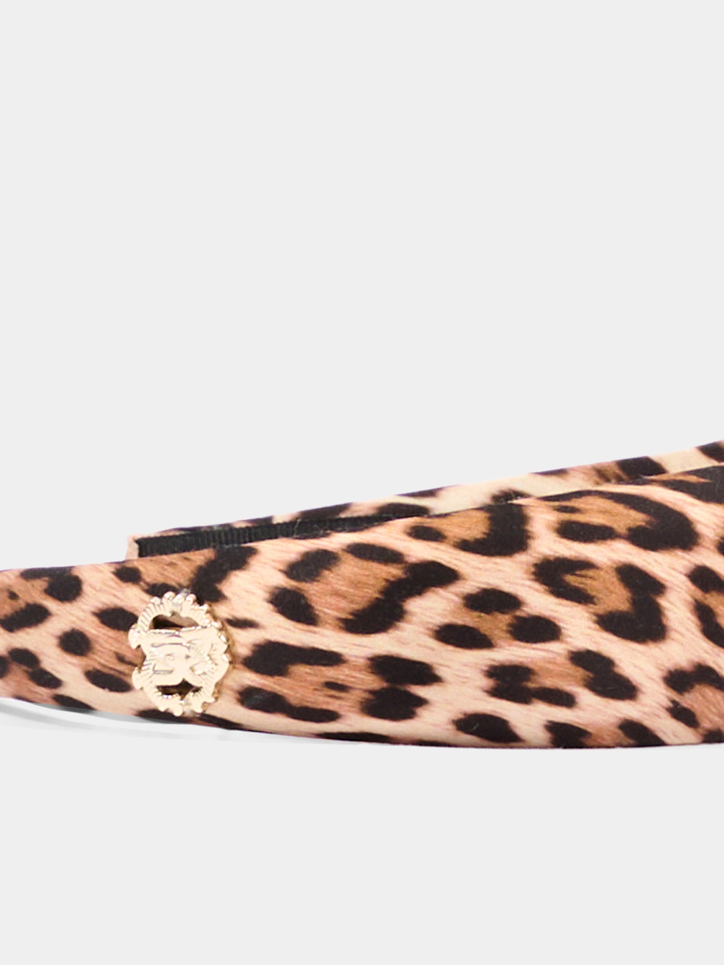Cerchietto marrone animalier per bambina con logo,Roberto Cavalli Kids,CGA26126FR GIAG.NATUR