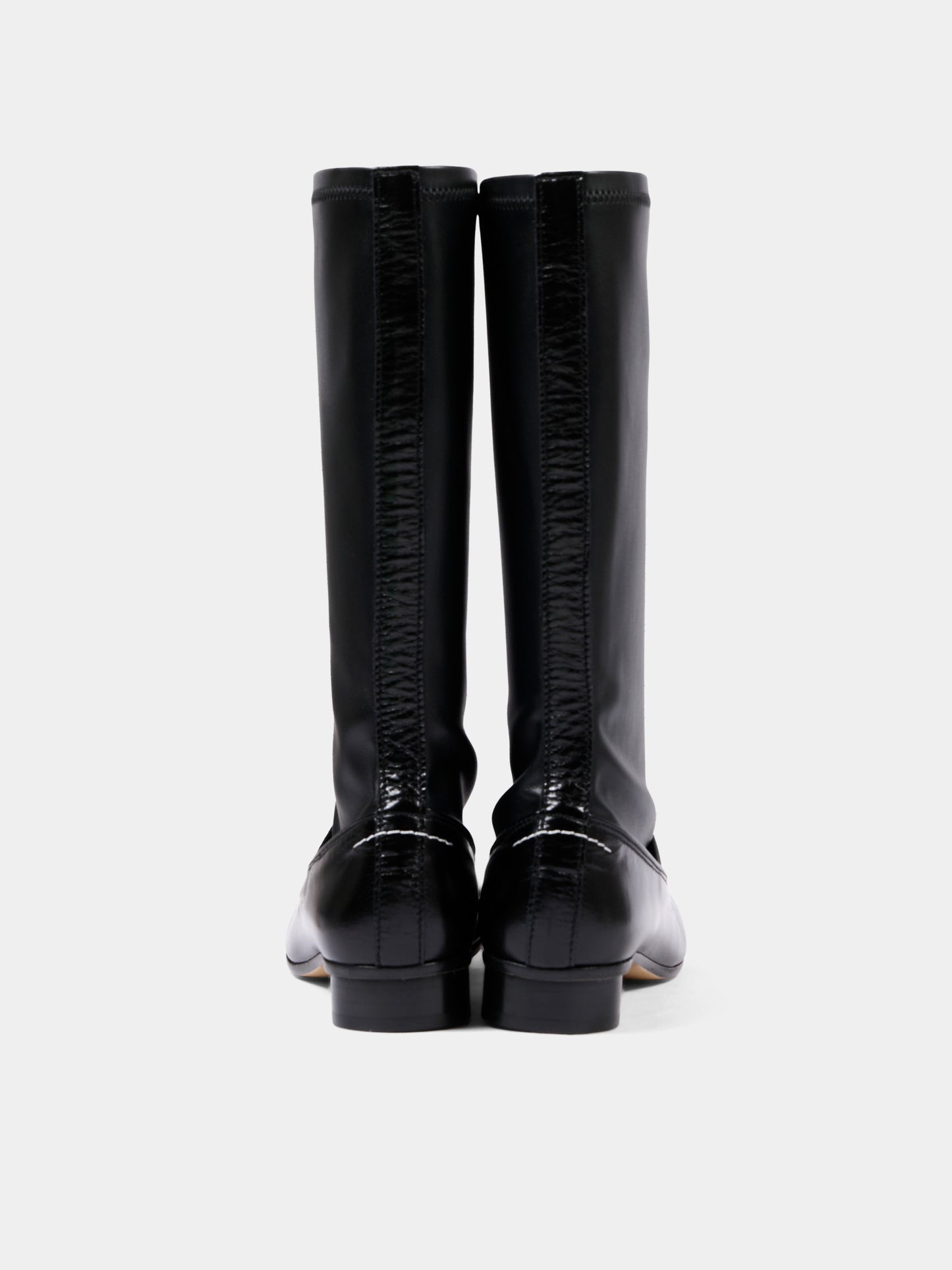 Stivale nero per bambina con logo,Mm6 Maison Margiela,83896 VAR1