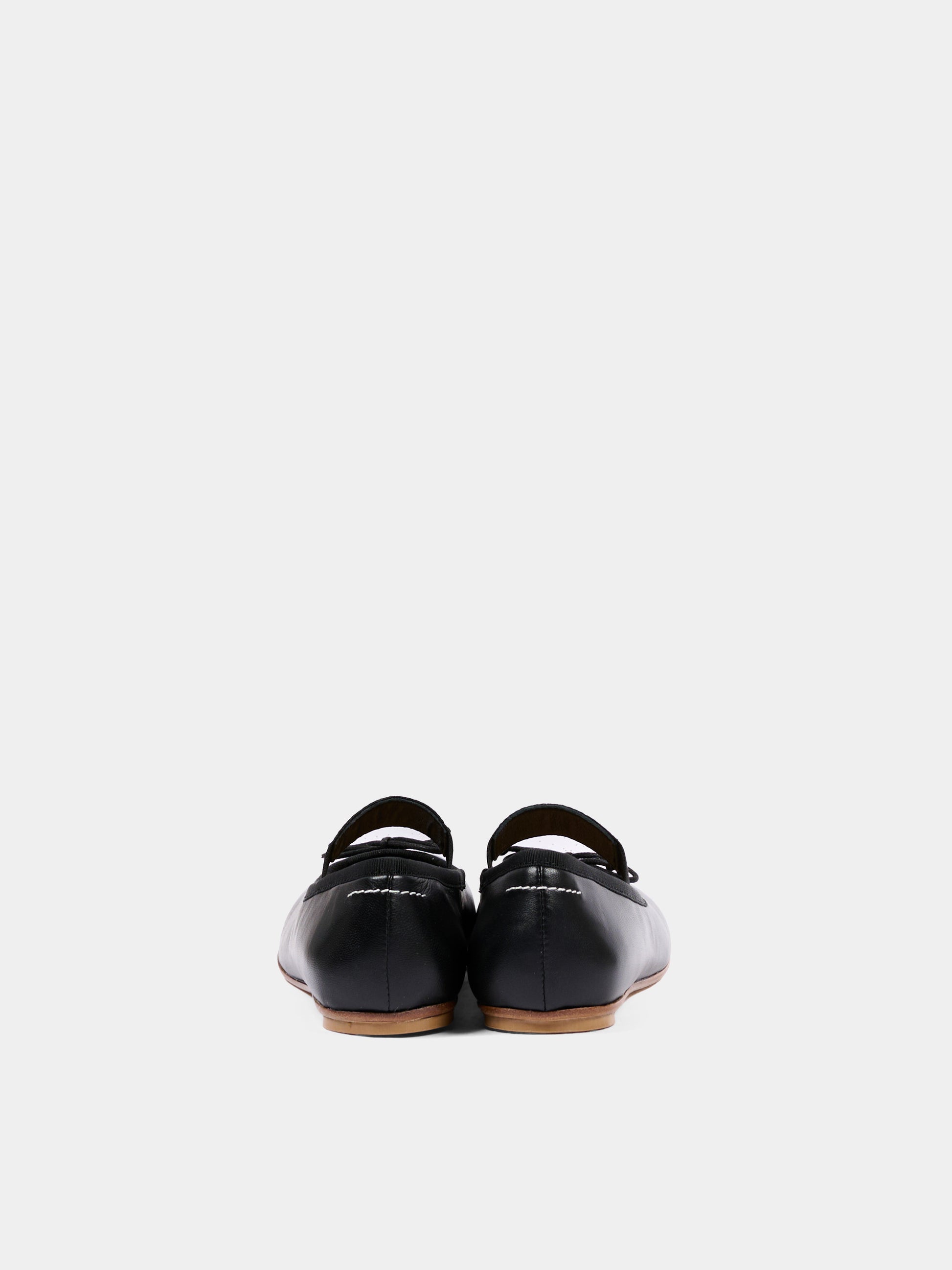 Ballerine nere per bambina con logo,Mm6 Maison Margiela,83881 VAR2