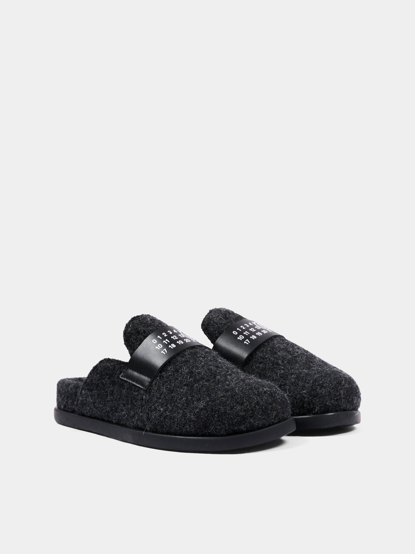 Sabot nero per bambina con logo,Mm6 Maison Margiela,83871 VAR2