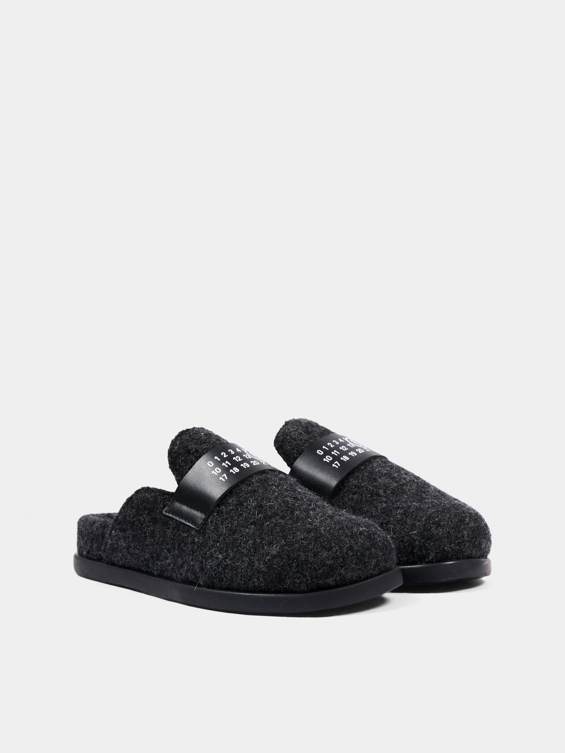 Sabot nero per bambina con logo,Mm6 Maison Margiela,83871 VAR2
