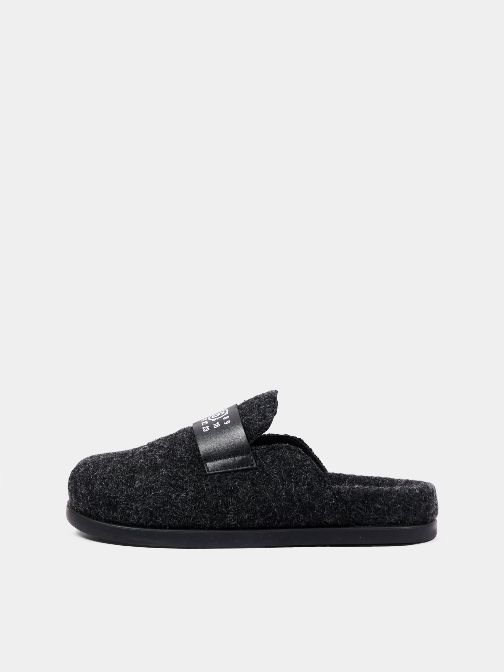 Sabot nero per bambina con logo,Mm6 Maison Margiela,83871 VAR2