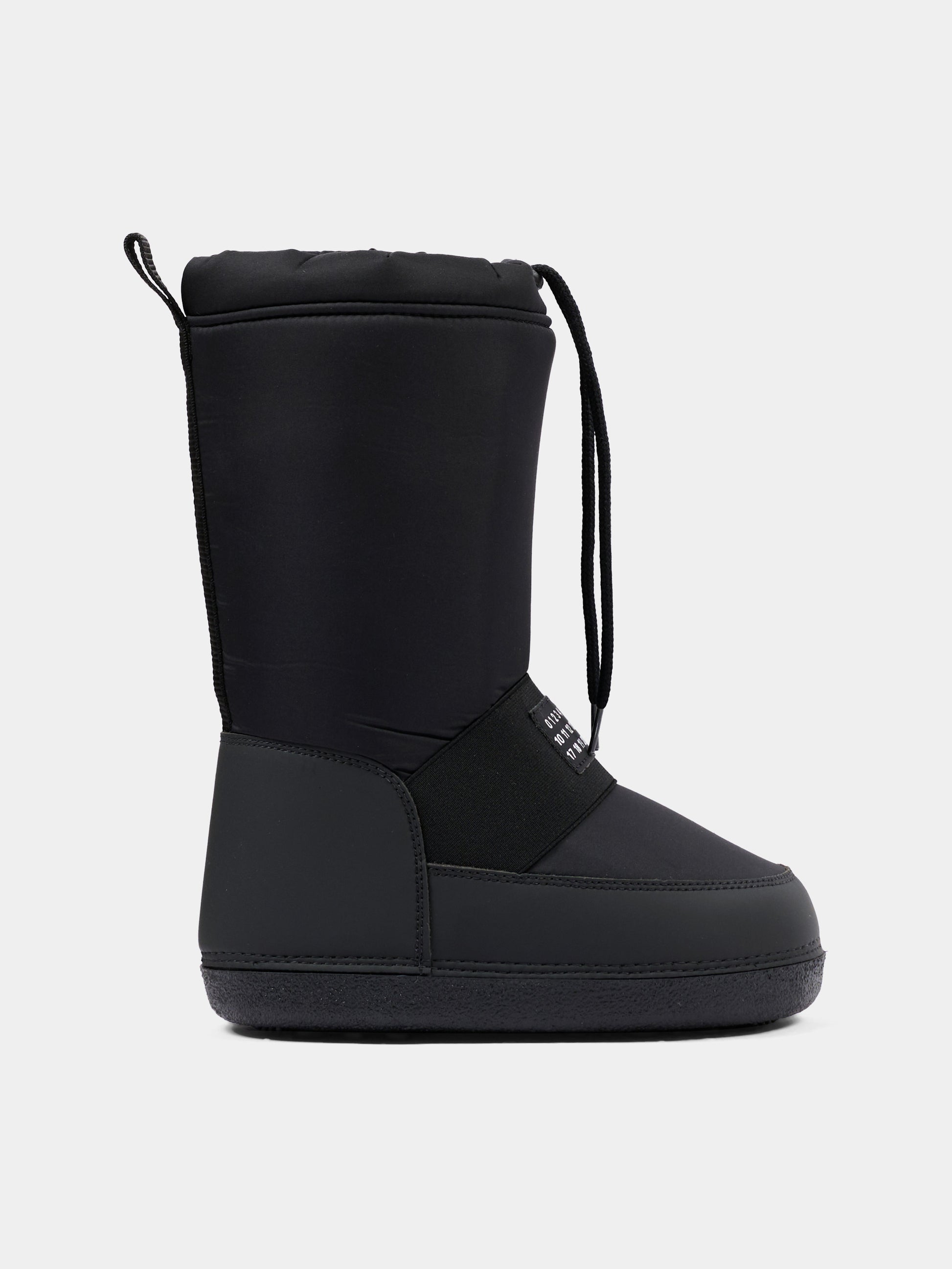 Stivali Neve neri per bambini con logo,Mm6 Maison Margiela,83950 VAR1