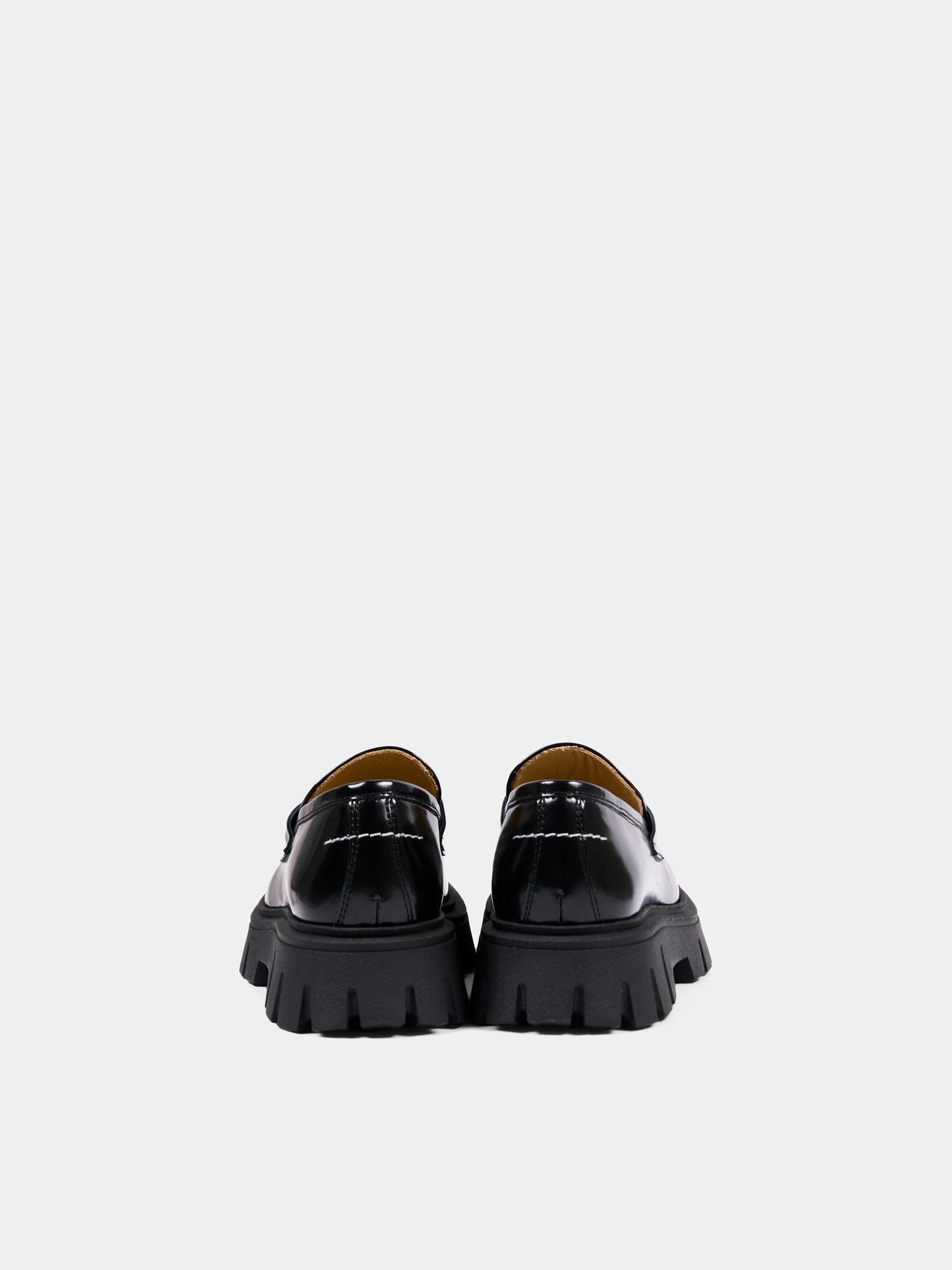 Mocassini neri per bambina con logo,Mm6 Maison Margiela,83935 VAR1