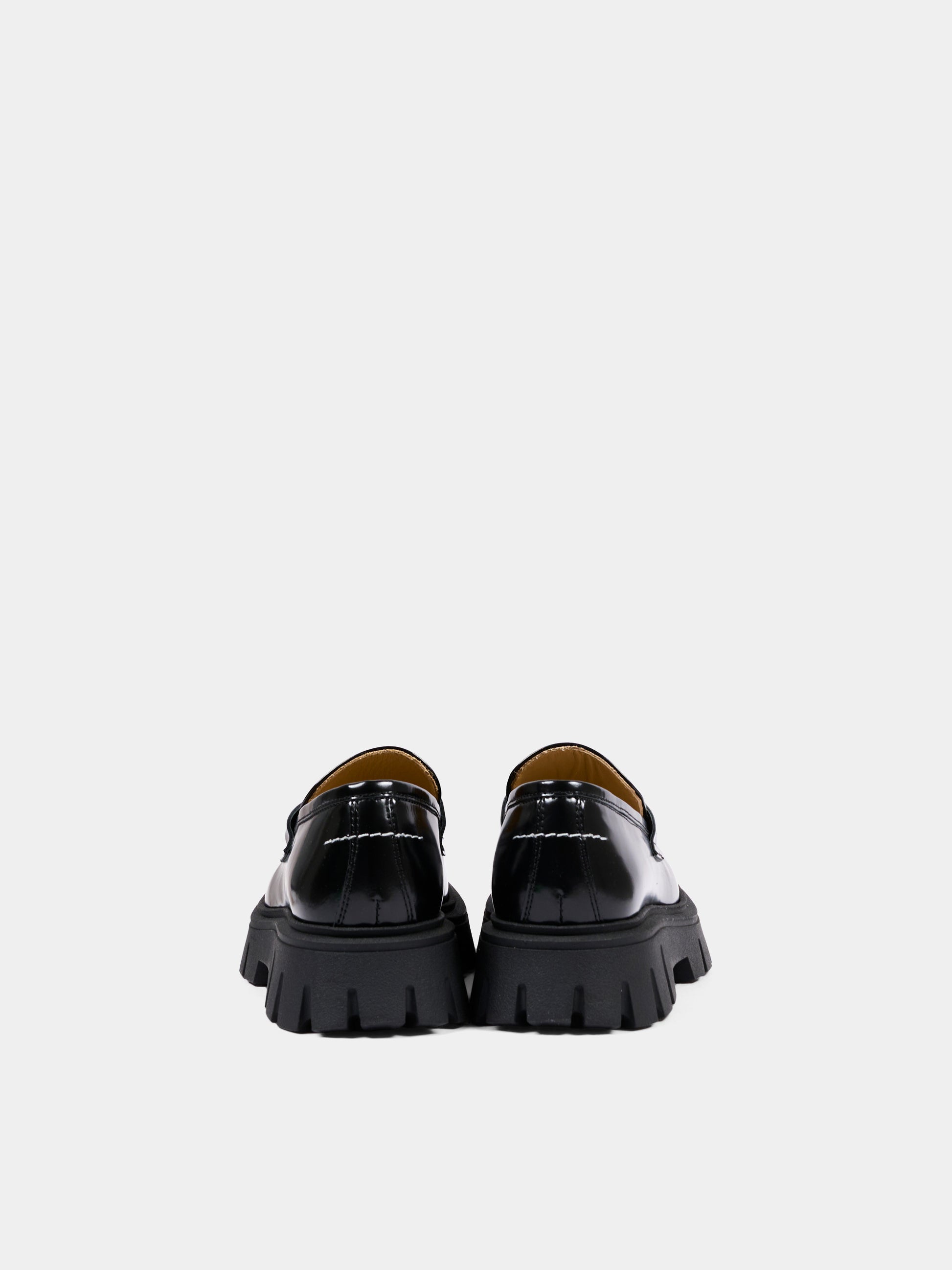 Mocassini neri per bambina con logo,Mm6 Maison Margiela,83935 VAR1
