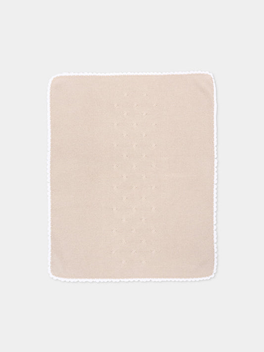 Coperta beige per neonati tricot,Little Bear,3000 CORDA/BCO
