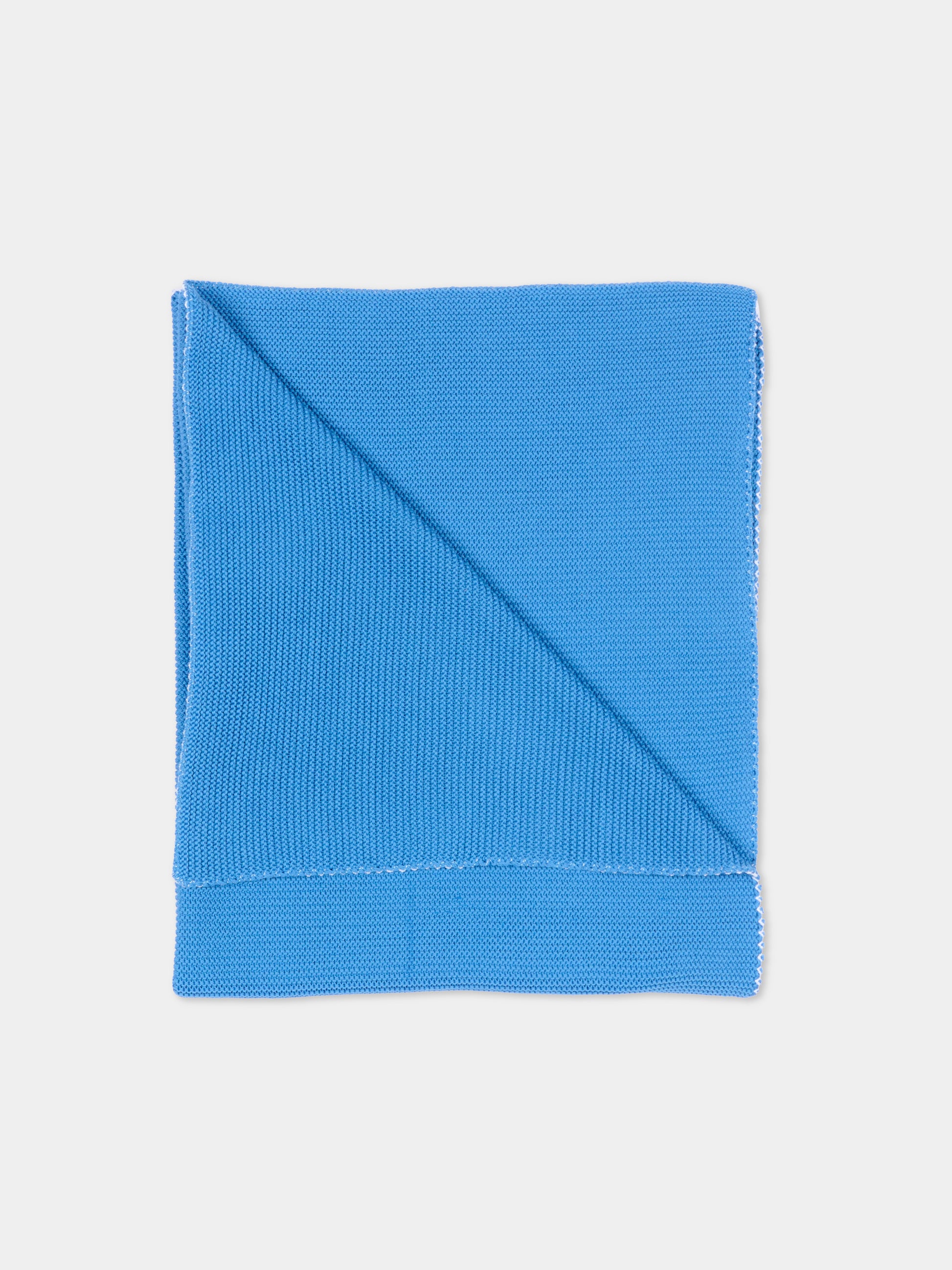 Coperta azzurra per neonato tricot,Little Bear,3100 AZZURRO/BCO