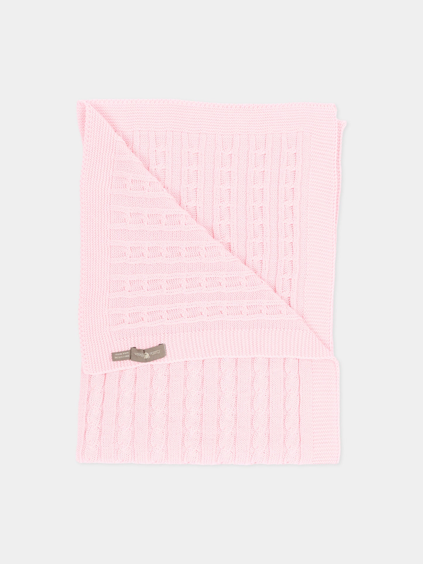 Coperta rosa per neonata a trecce,Little Bear,3107 ROSA M