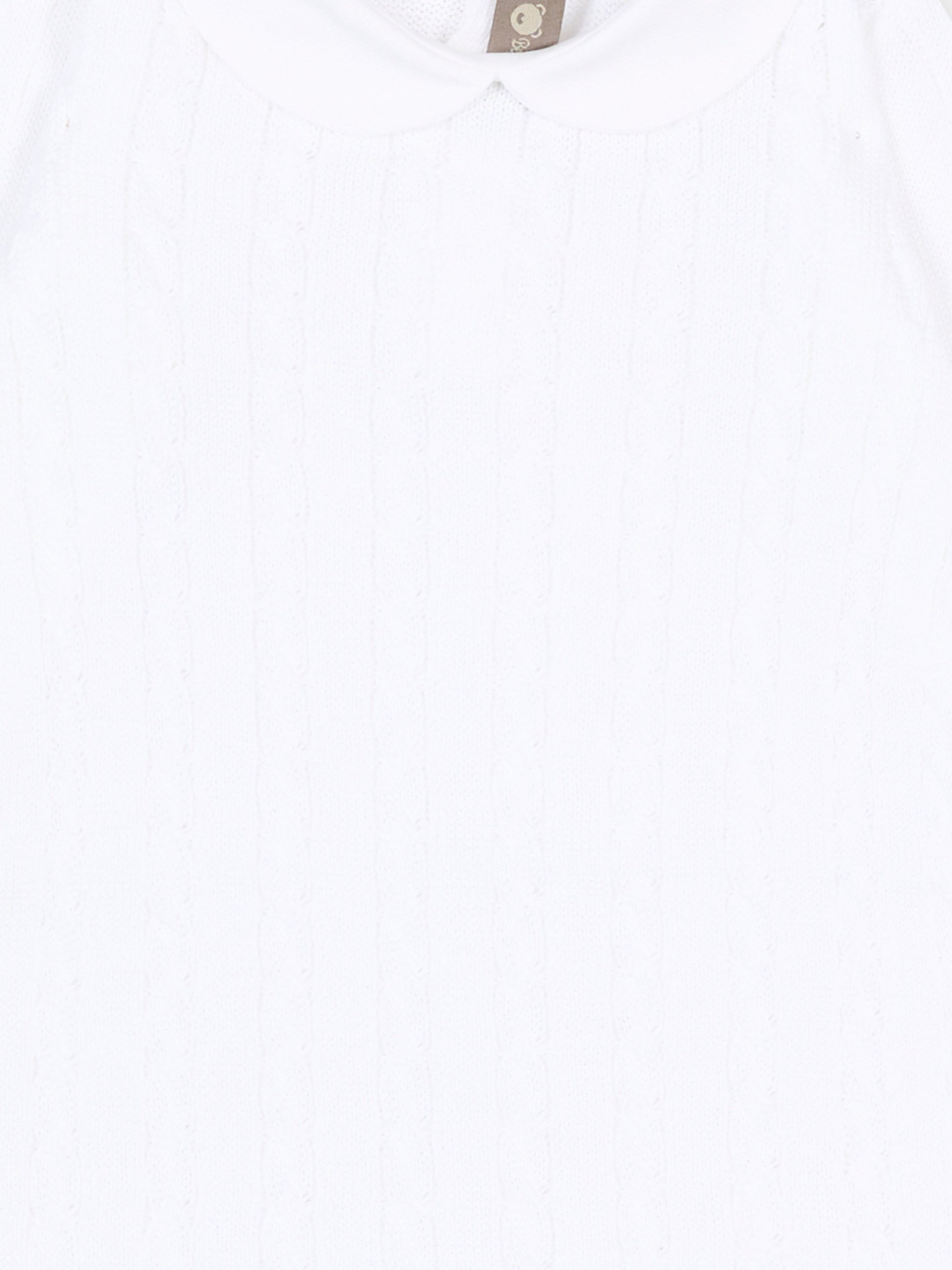 Tutina bianca per neonati a trecce,Little Bear,3108 BIANCO