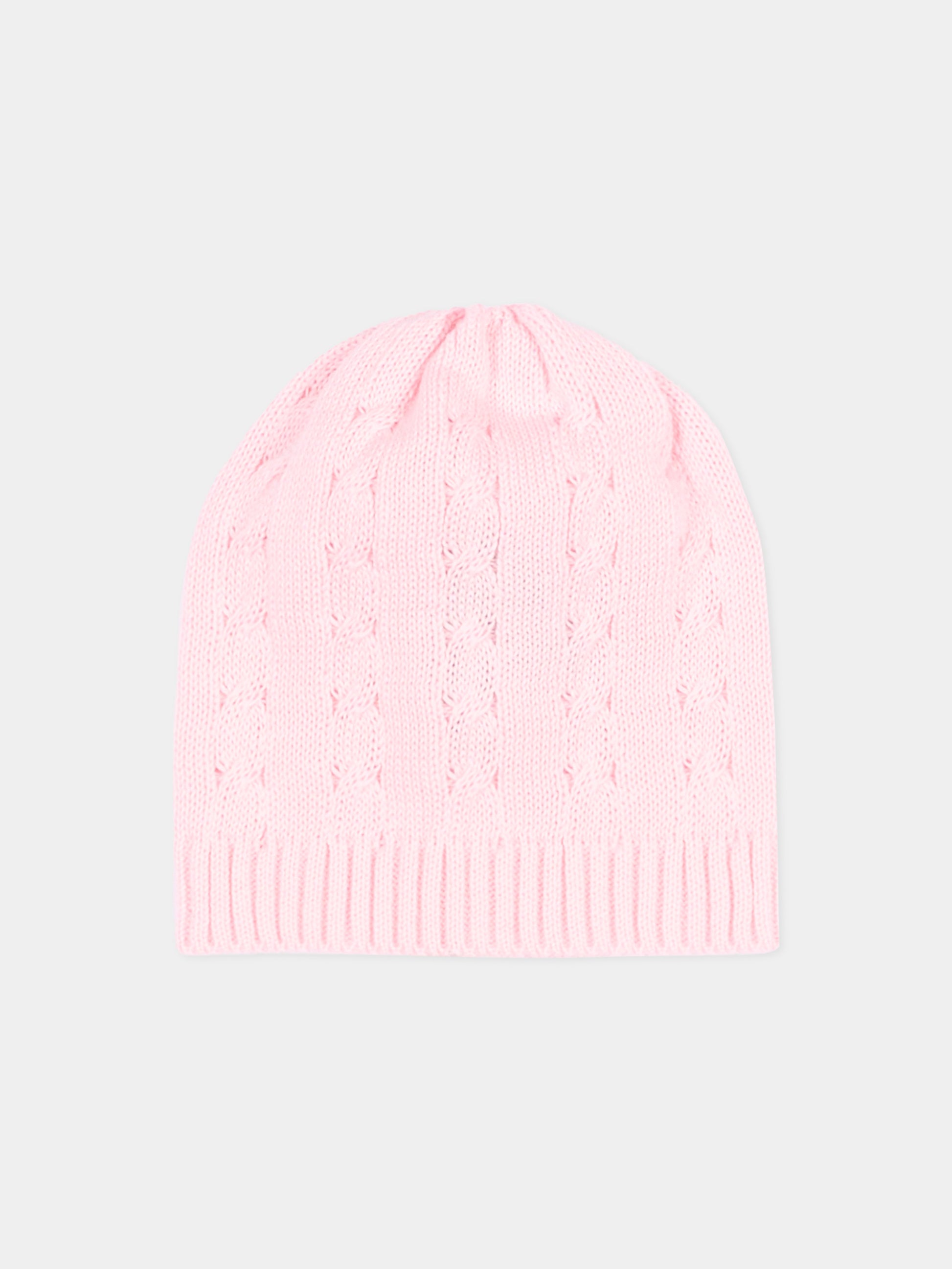 Cappellino rosa per neonata a trecce,Little Bear,3112 ROSA M