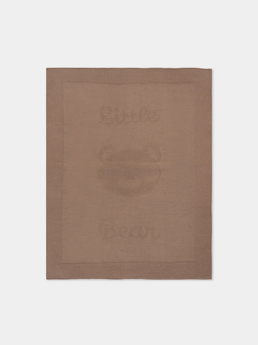 Coperta marrone per neonati con orsetto,Little Bear,3119 CACAO