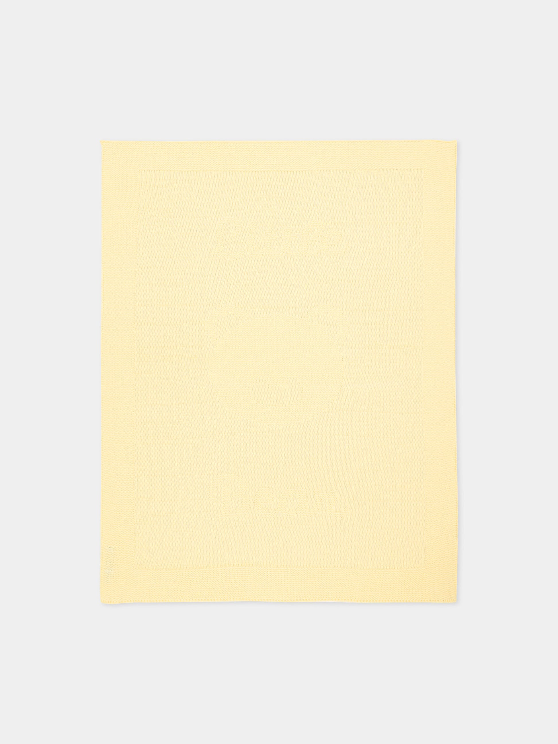 Coperta gialla per neonati con orsetto,Little Bear,3119 GIALLO