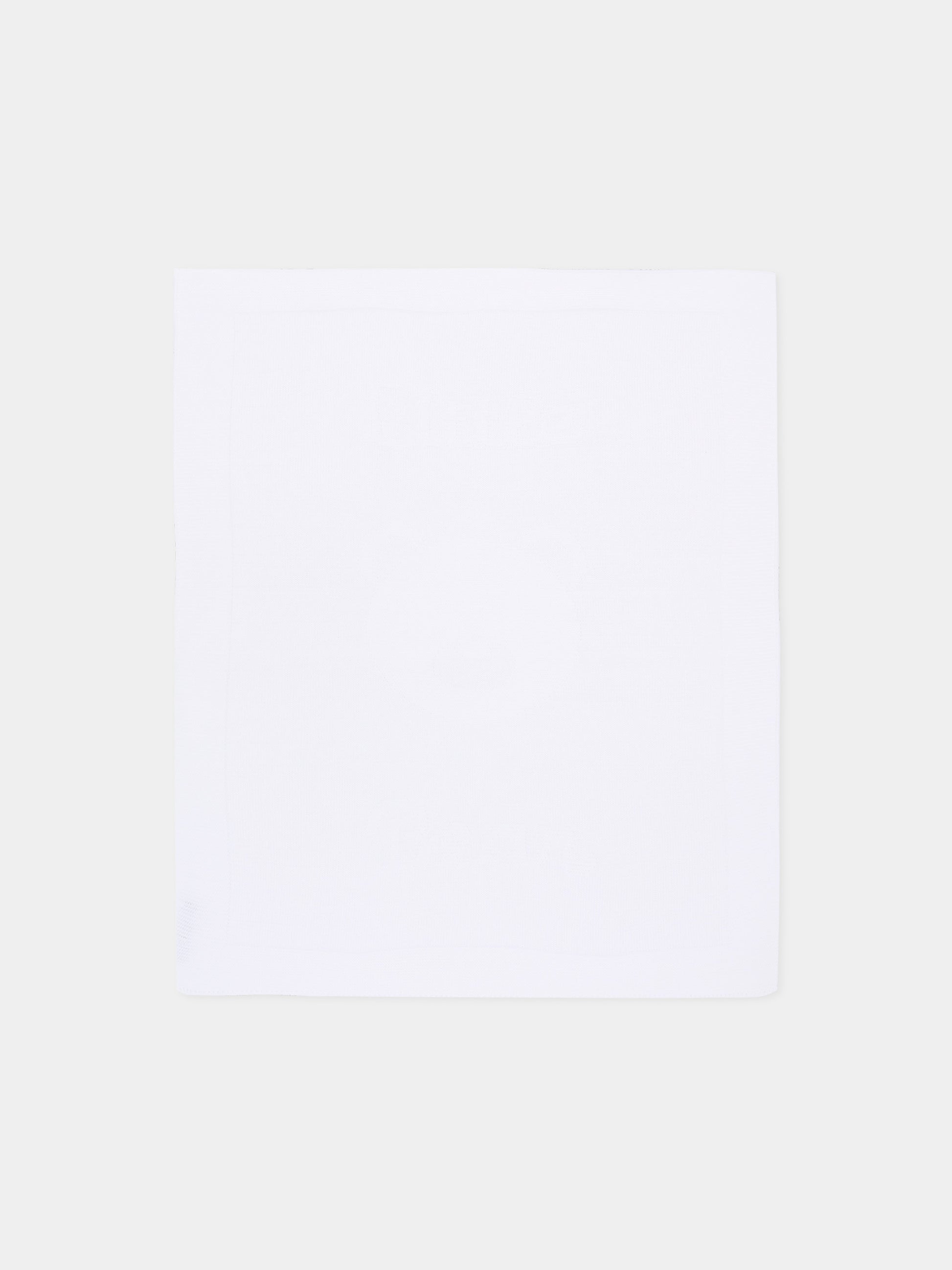 Coperta bianca per neonati con orsetto,Little Bear,3119 BIANCO