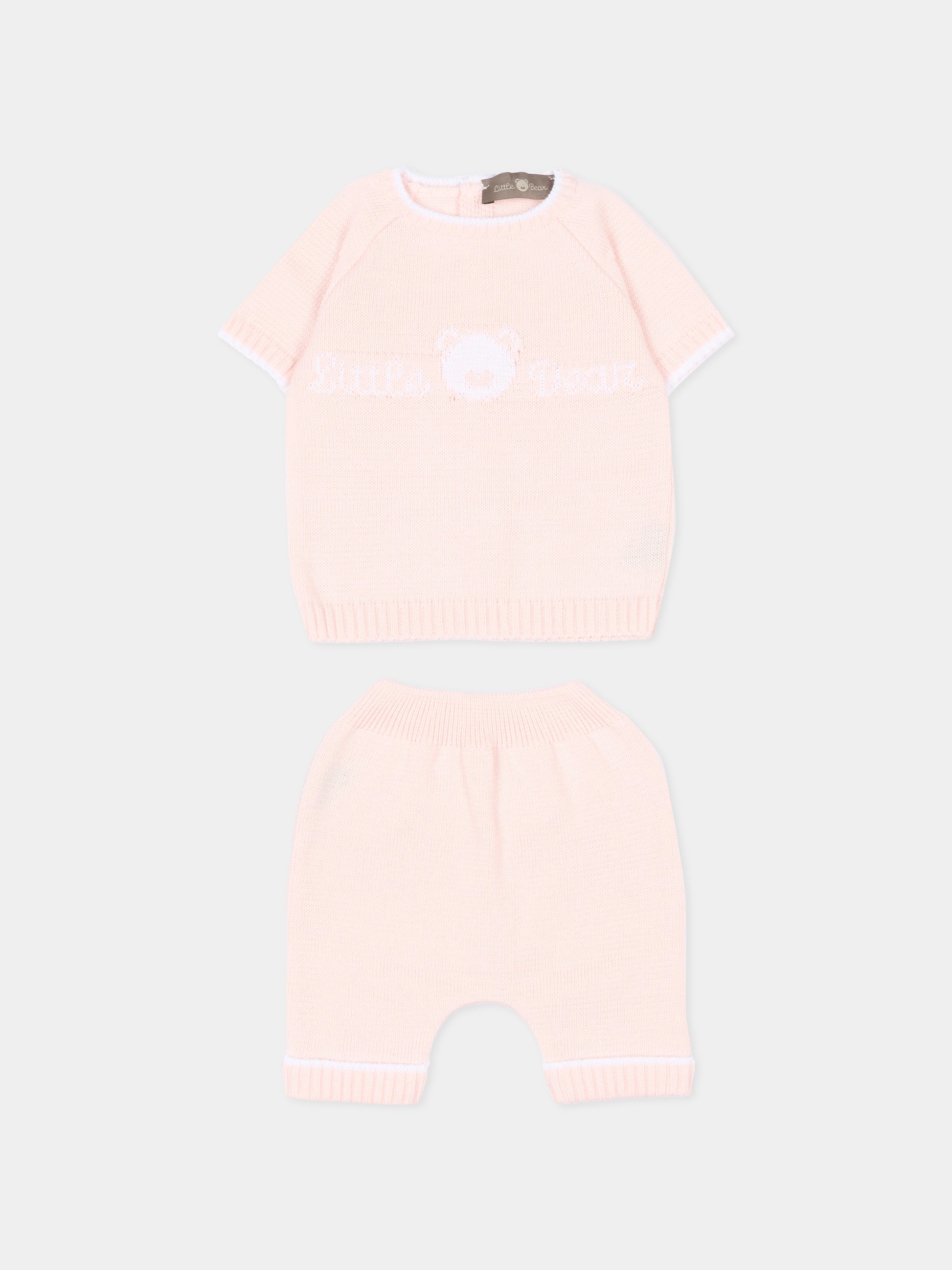 Completo nascita rosa per neonata con logo,Little Bear,3124 CIPRIA/BCO