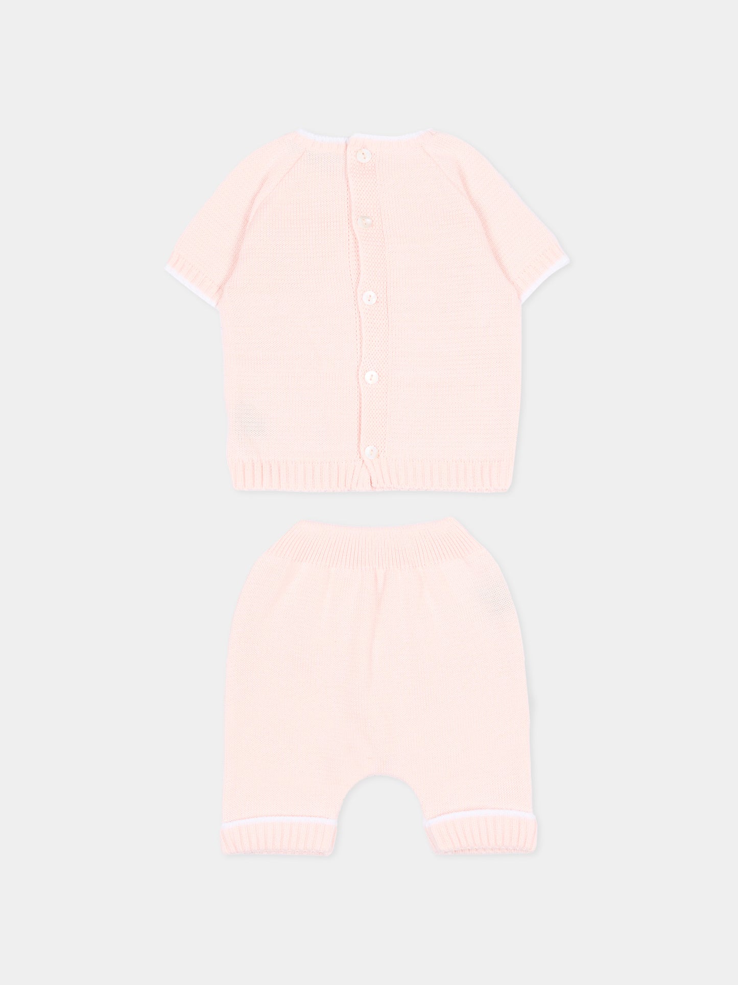 Completo nascita rosa per neonata con logo,Little Bear,3124 CIPRIA/BCO