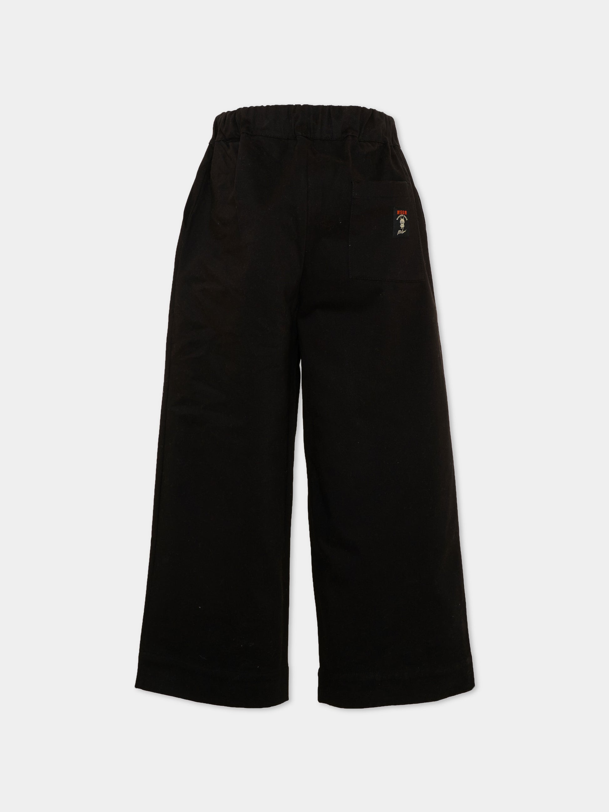 Pantaloni neri per bambino con logo,Msgm Kids,F6MSJBPA302 110