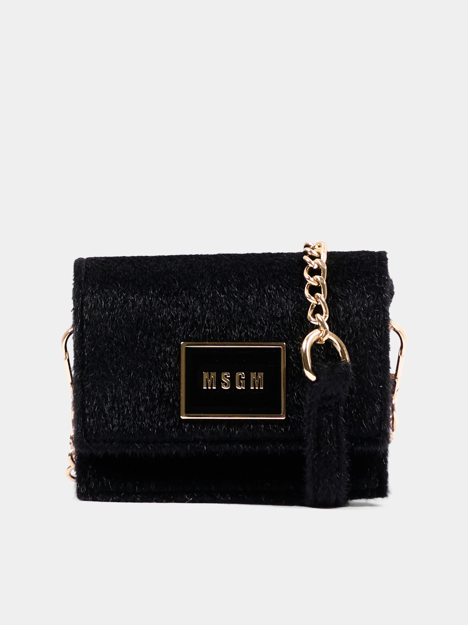 Borsa nera per bambina con logo,Msgm Kids,F6MSJGBA179 110