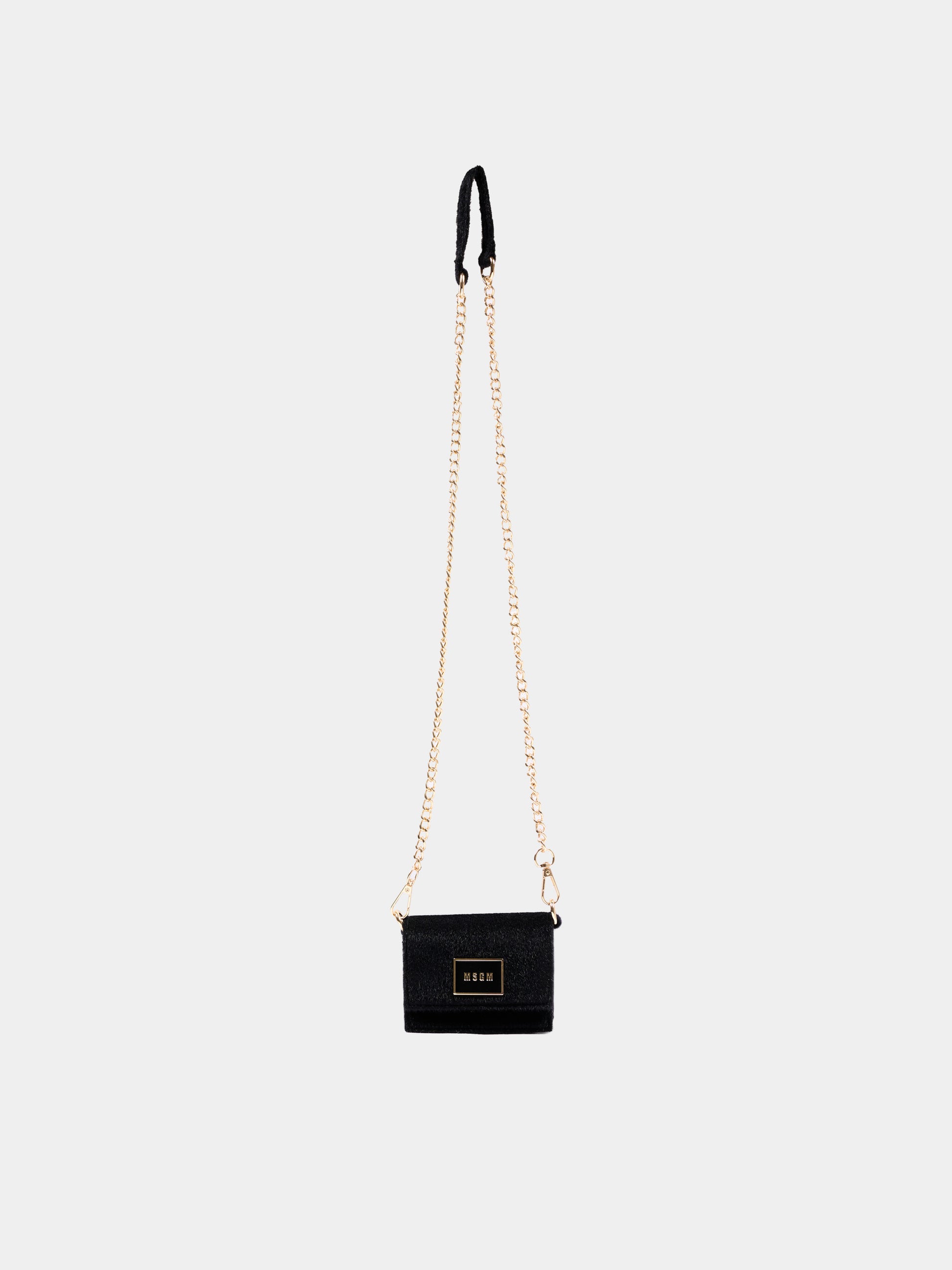Borsa nera per bambina con logo,Msgm Kids,F6MSJGBA179 110