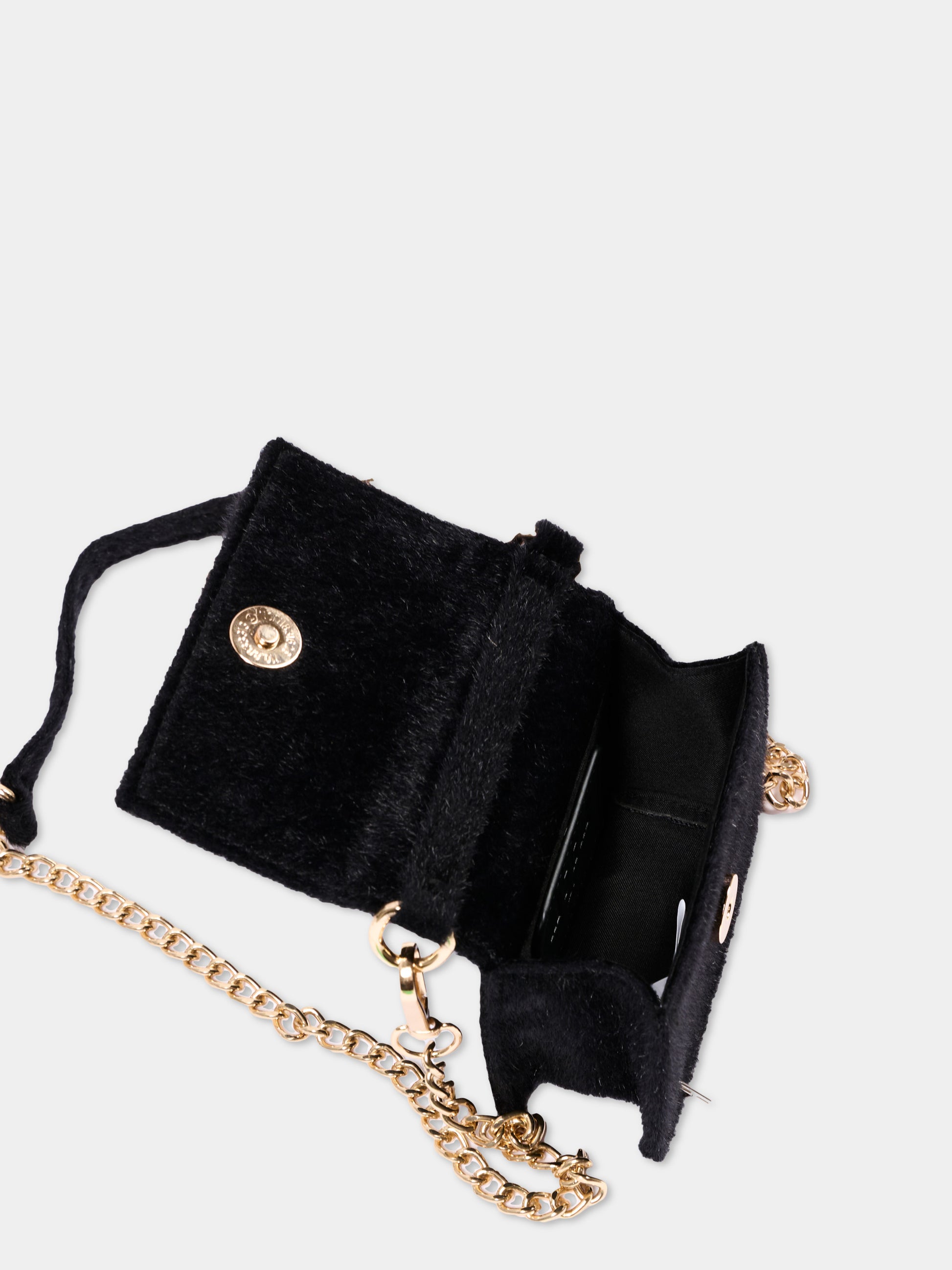Borsa nera per bambina con logo,Msgm Kids,F6MSJGBA179 110