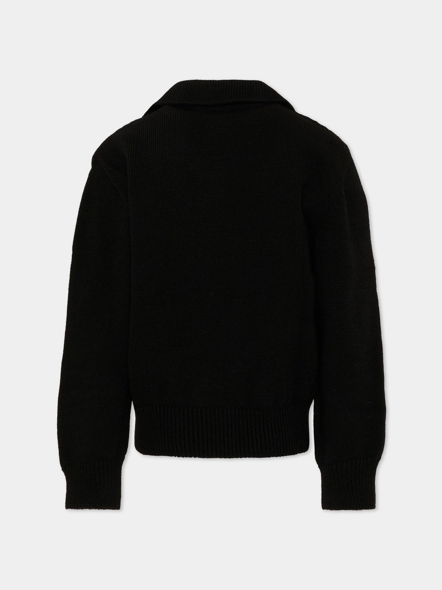 Maglione nero per bambini con logo,Msgm Kids,F6MSJUJP326 110