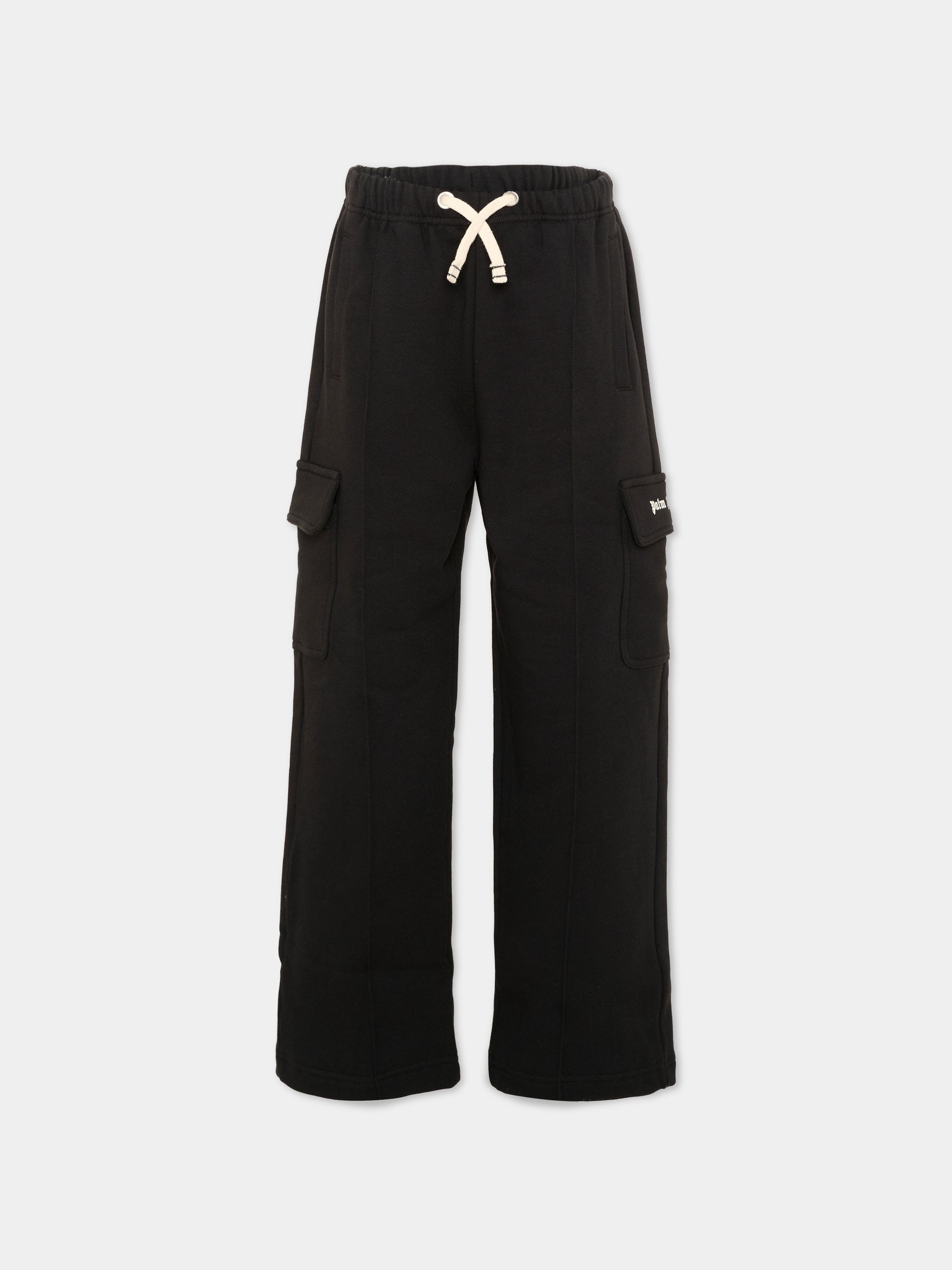 Pantalone nero per bambino con logo,Palm Angels,F6PAJBFP220 110