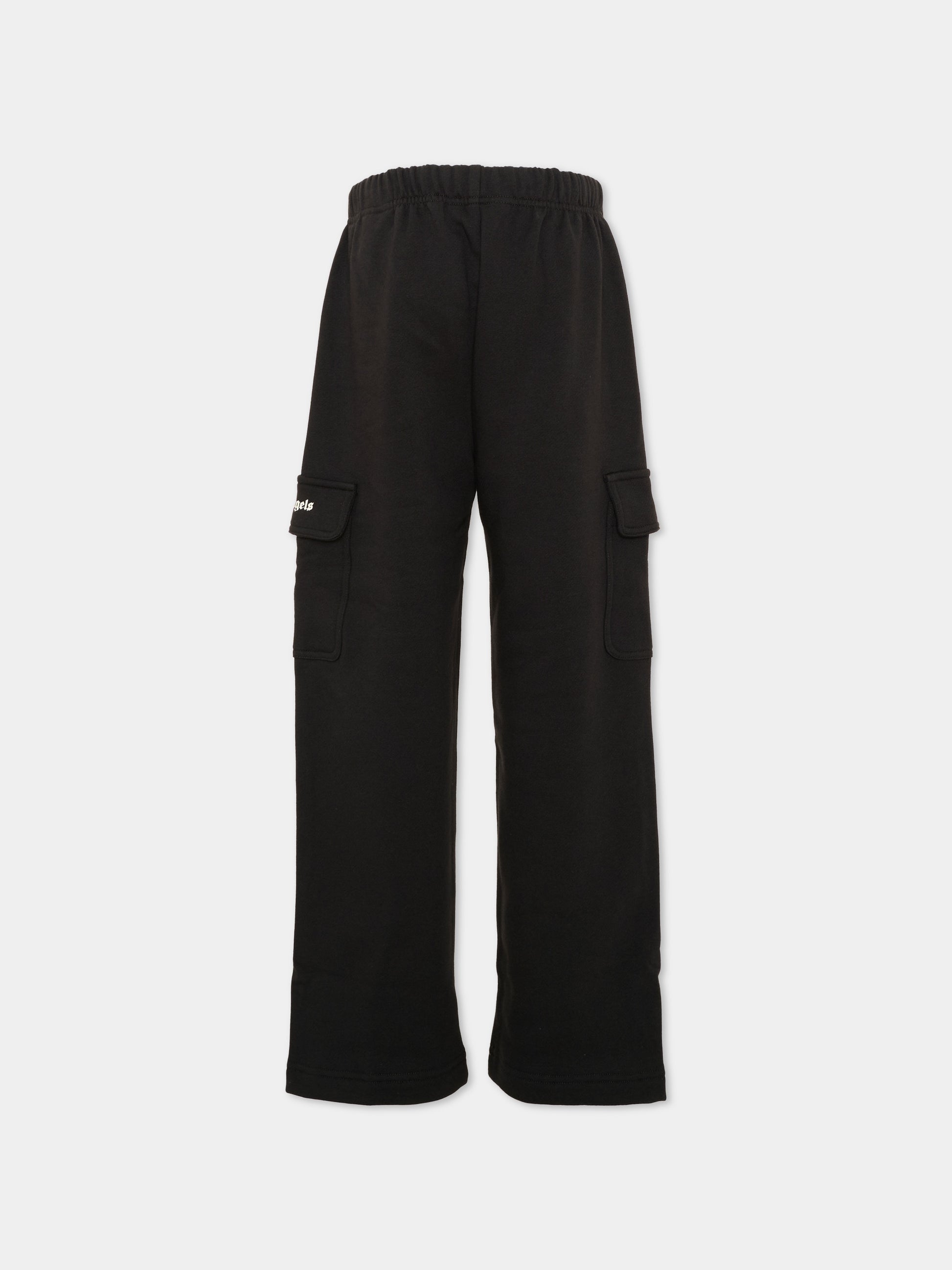 Pantalone nero per bambino con logo,Palm Angels,F6PAJBFP220 110
