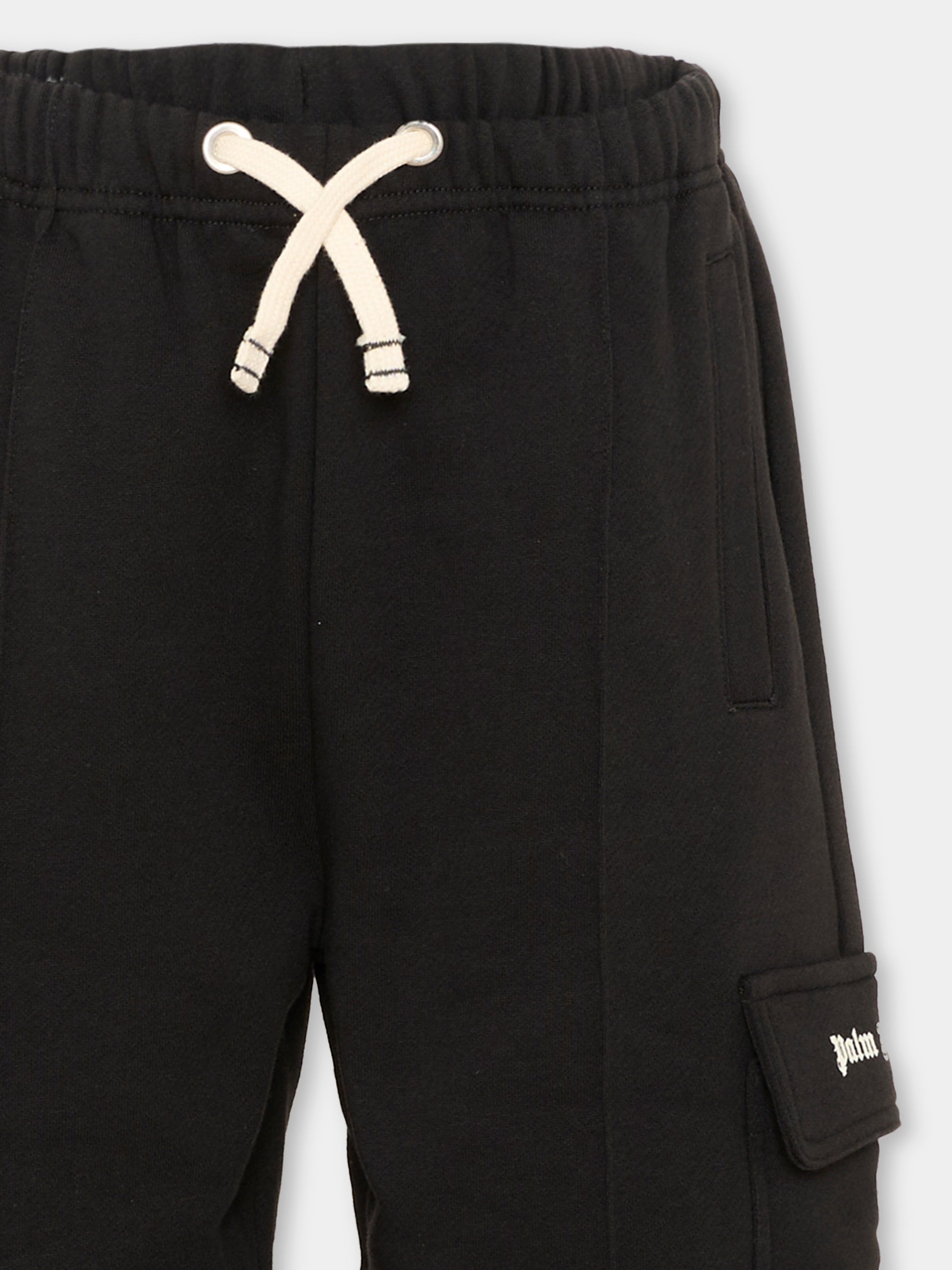 Pantalone nero per bambino con logo,Palm Angels,F6PAJBFP220 110