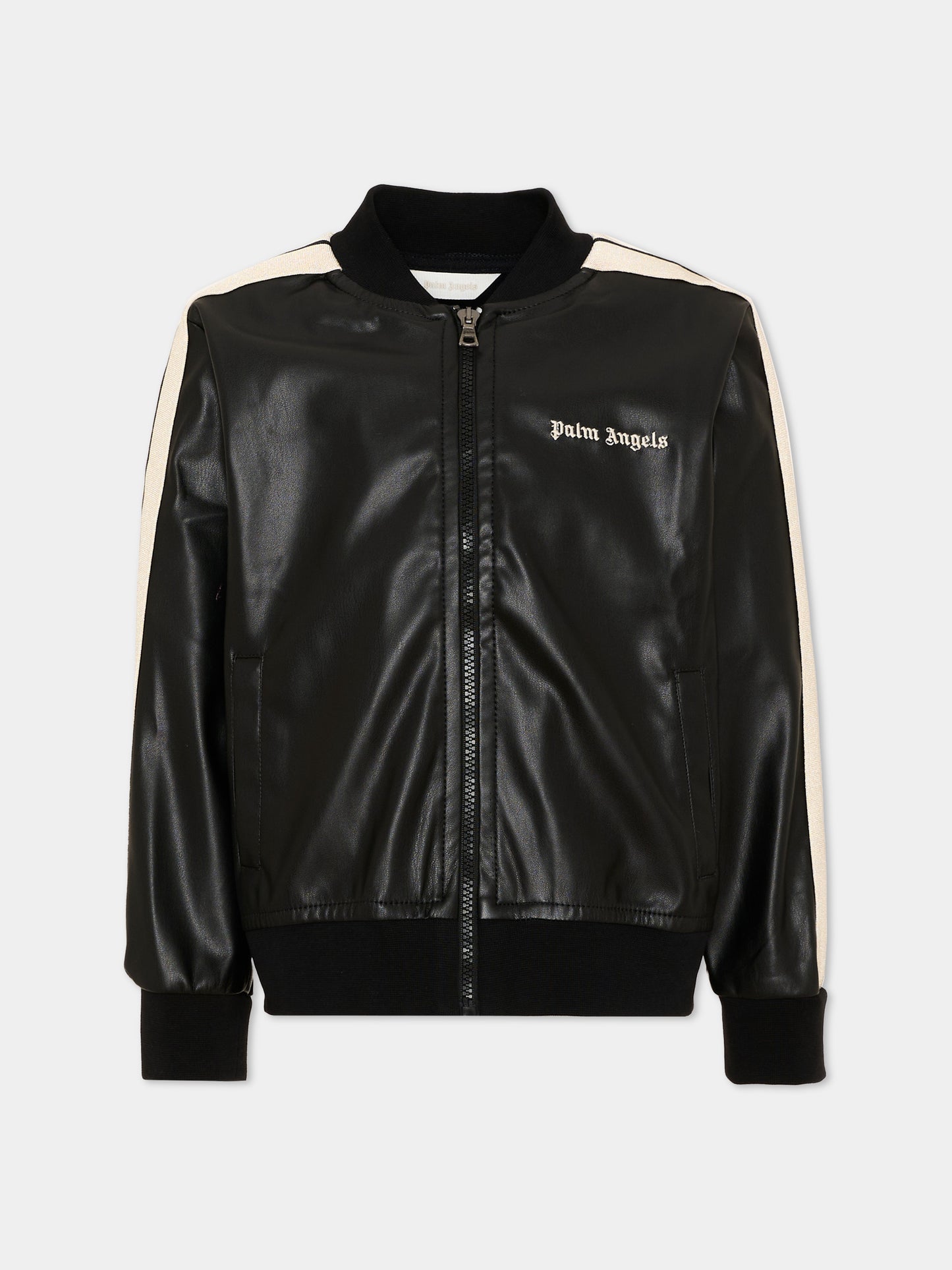 Giubbotto nero per bambino con logo,Palm Angels,F6PAJBJK163 110