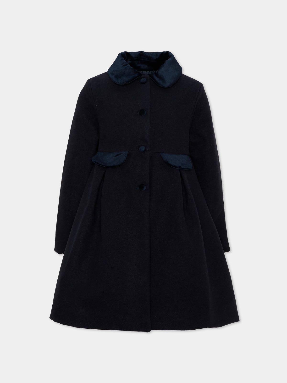 Cappotto blu per bambina,Patachou,PAP 47 CA4333261 360