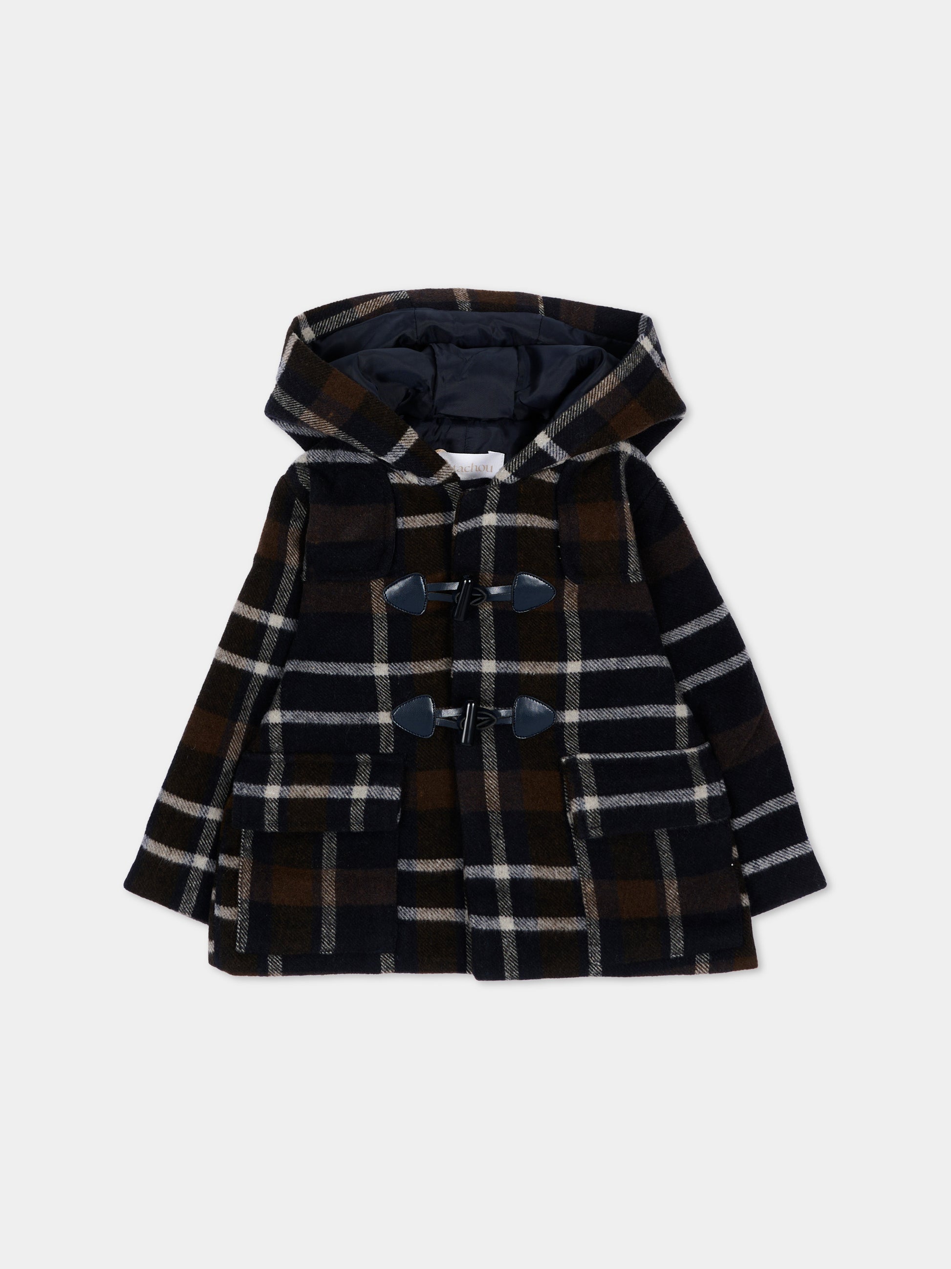 Cappotto blu per neonato tartan,Patachou,PAP 47 CA4333321 N0024