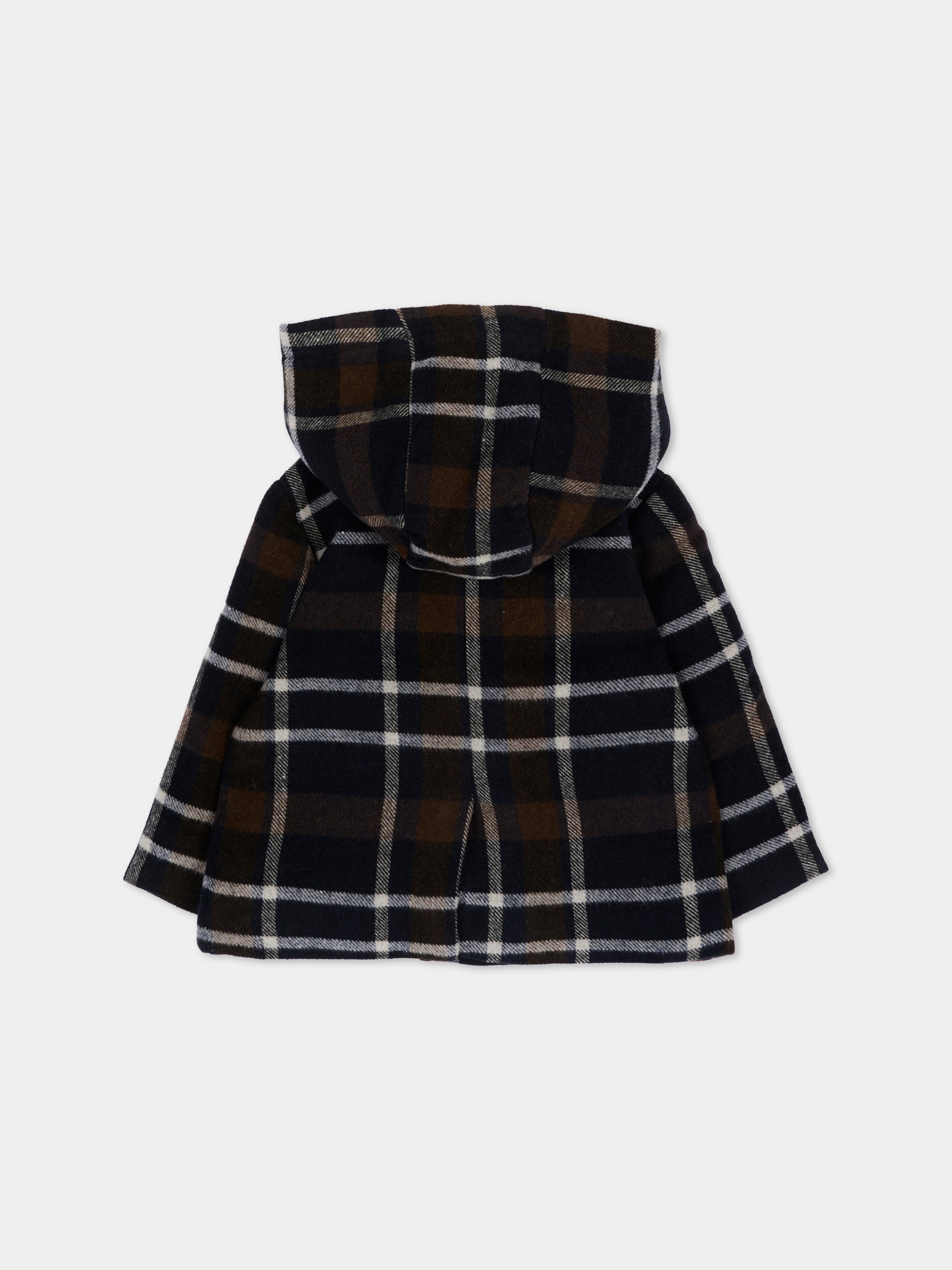 Cappotto blu per neonato tartan,Patachou,PAP 47 CA4333321 N0024