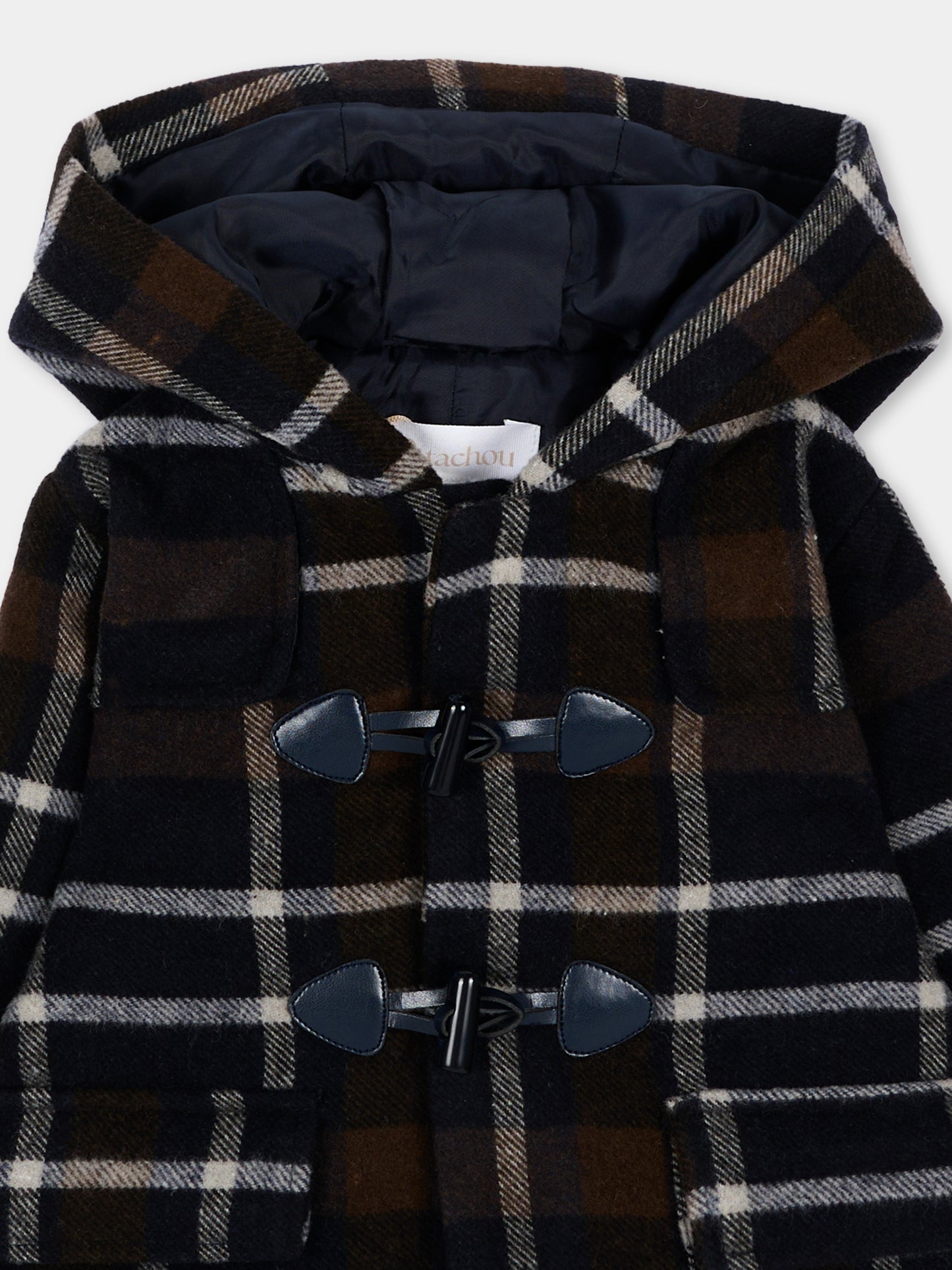 Cappotto blu per neonato tartan,Patachou,PAP 47 CA4333321 N0024