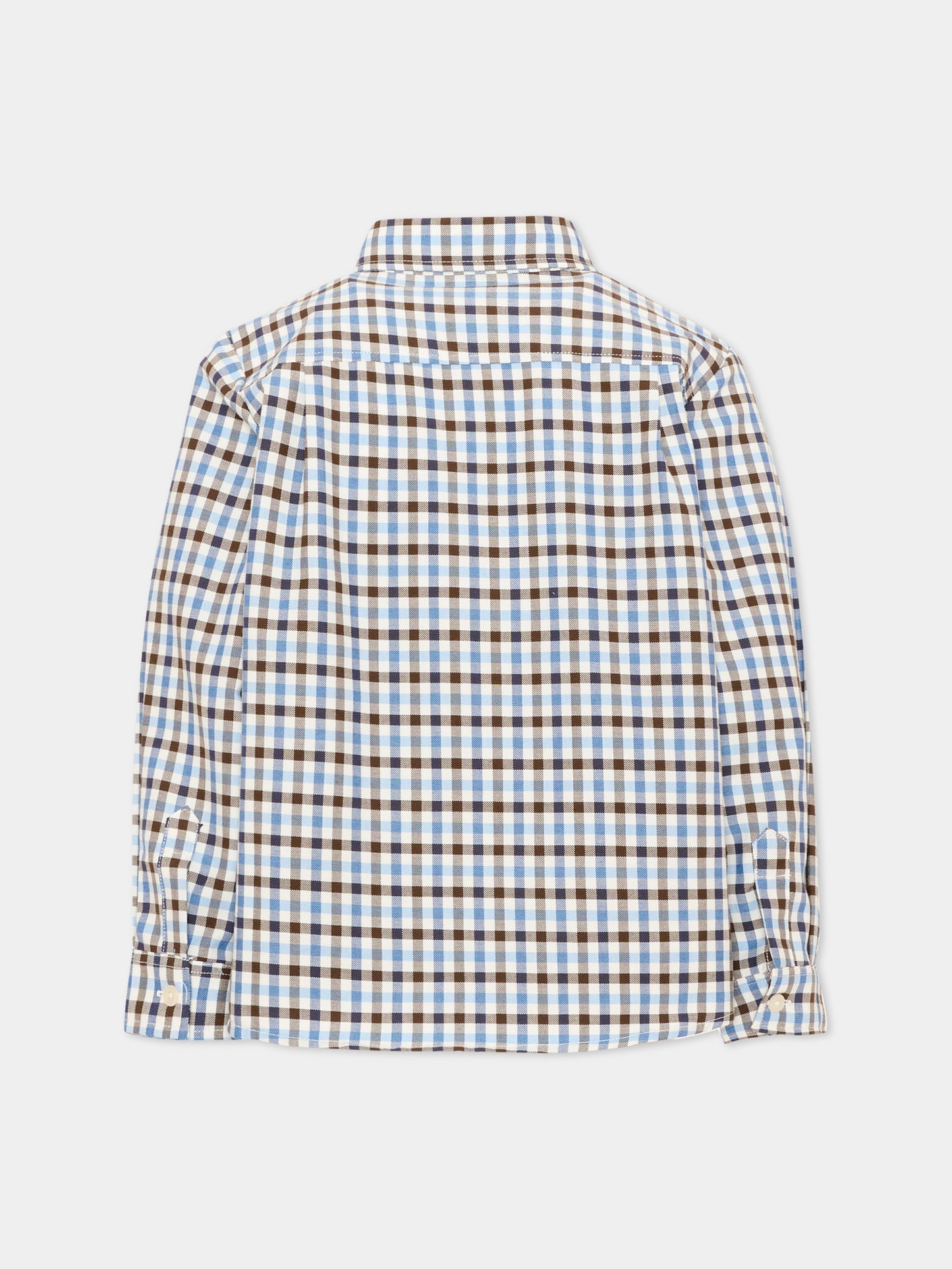 Camicia a manica lunga blu a quadri,Patachou,PAP 47 CM4333326 B0075