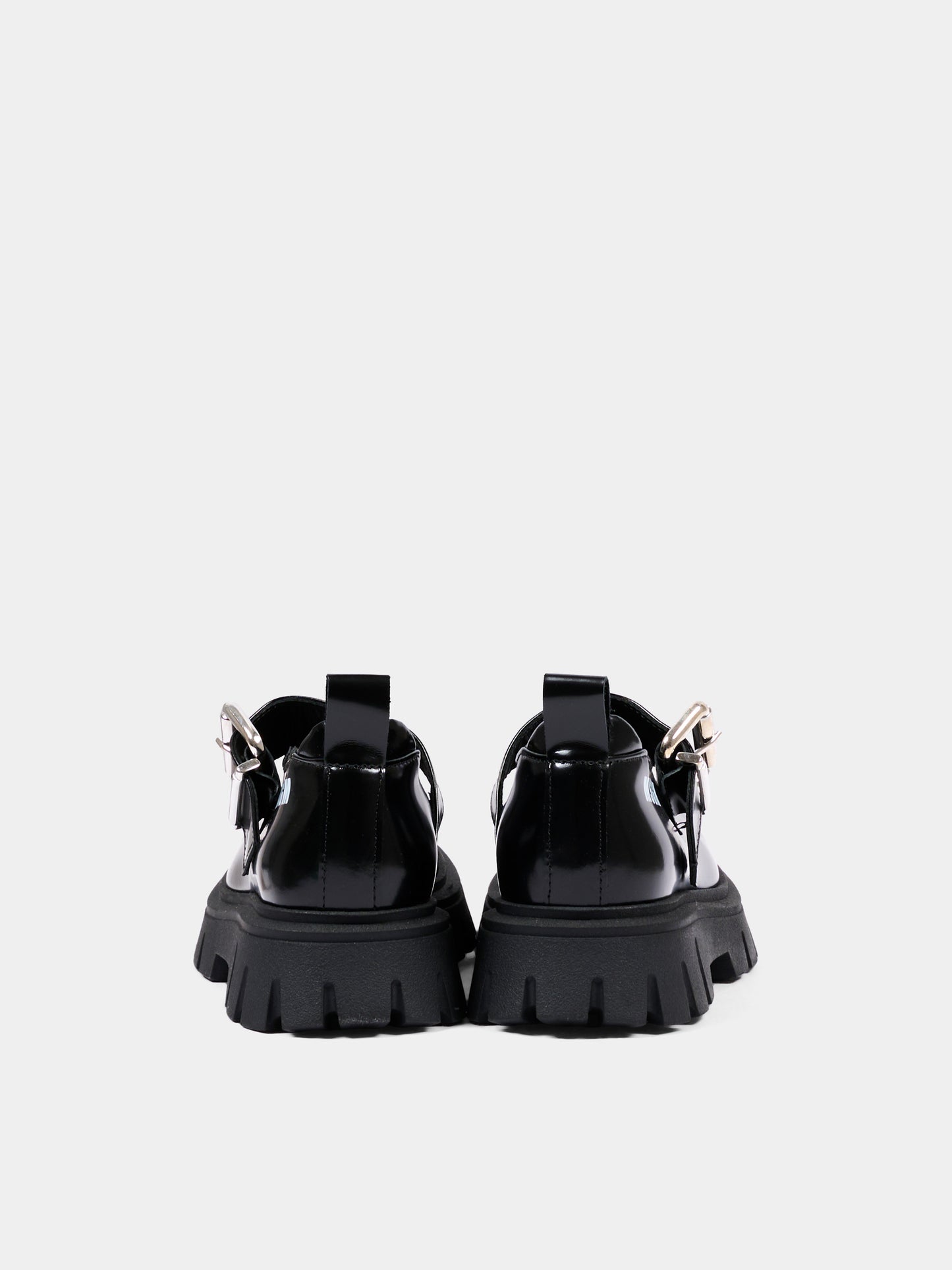 Mocassini nero per bambina con logo,Msgm Kids,84001 - VAR1