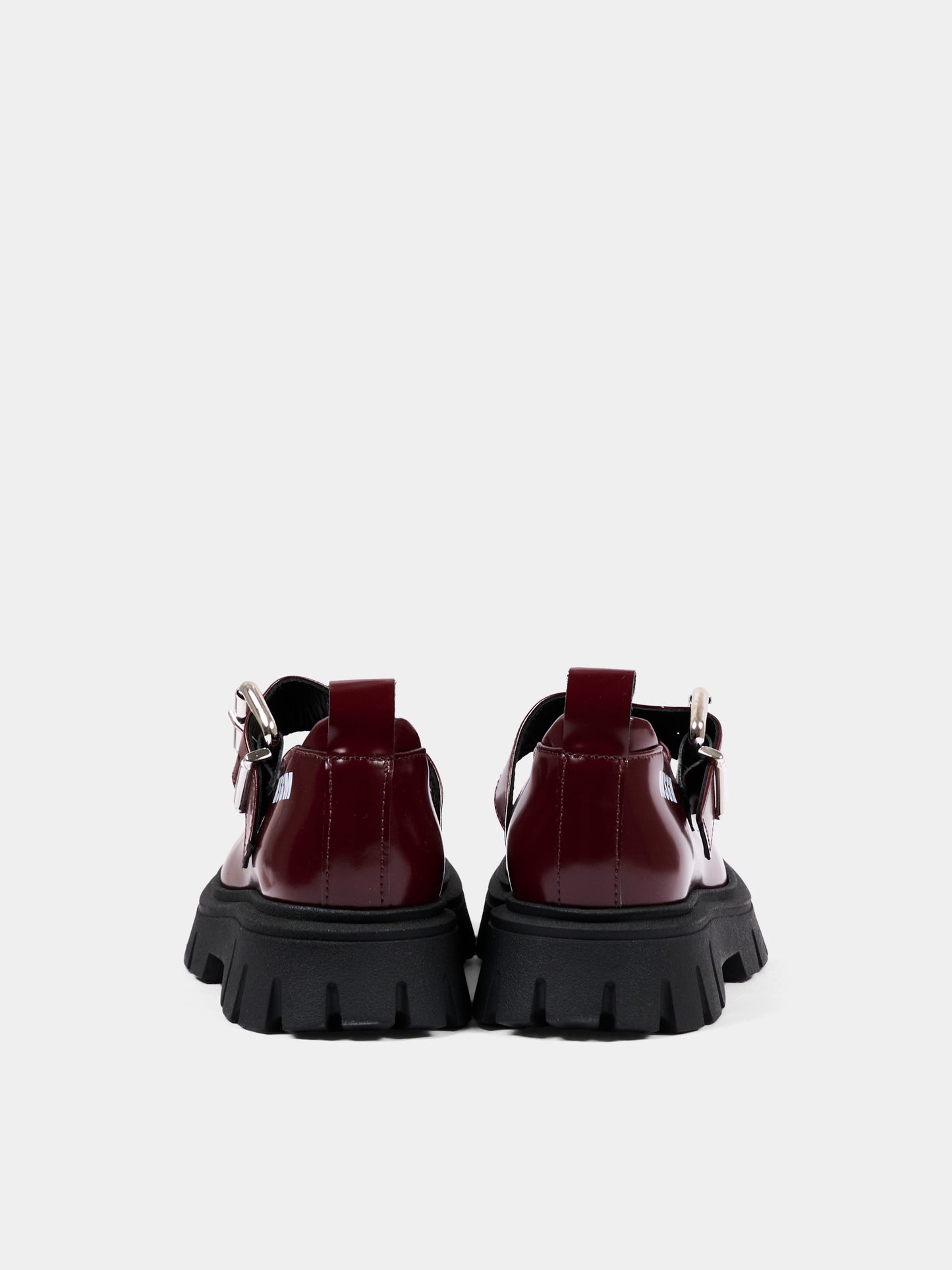 Mocassino bordeaux per bambina con logo,Msgm Kids,84001 - VAR3