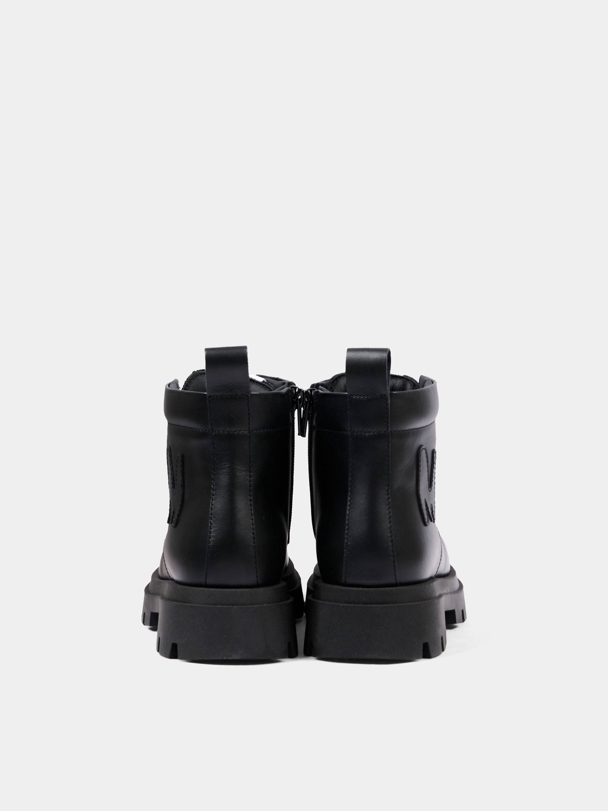 Anfibi nero per bambini con logo,Msgm Kids,84022 - VAR3