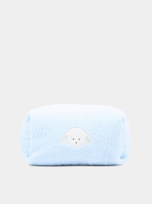 Pochette celeste per neonato con agnellino Olive,Le Boo Beebè,BRR021 40