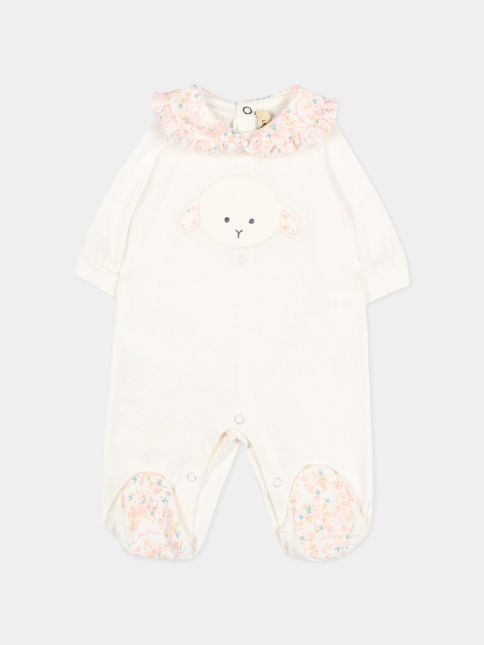 Tutina avorio per neonata con agnellino Olive,Le Boo Beebè,CB022 T351 2030