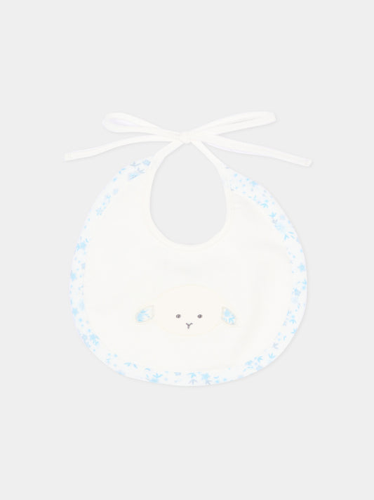 Bavaglino avorio per neonato con agnellino Olive,Le Boo Beebè,CBB021 T351 2040