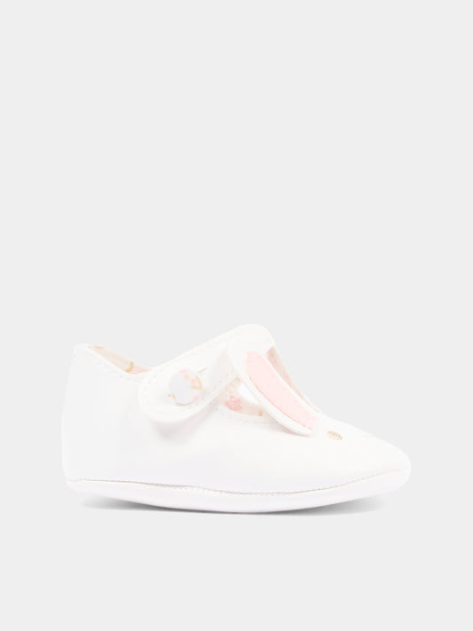 Ballerine avorio per neonata con coniglio,Le Boo Beebè,SBF00 20