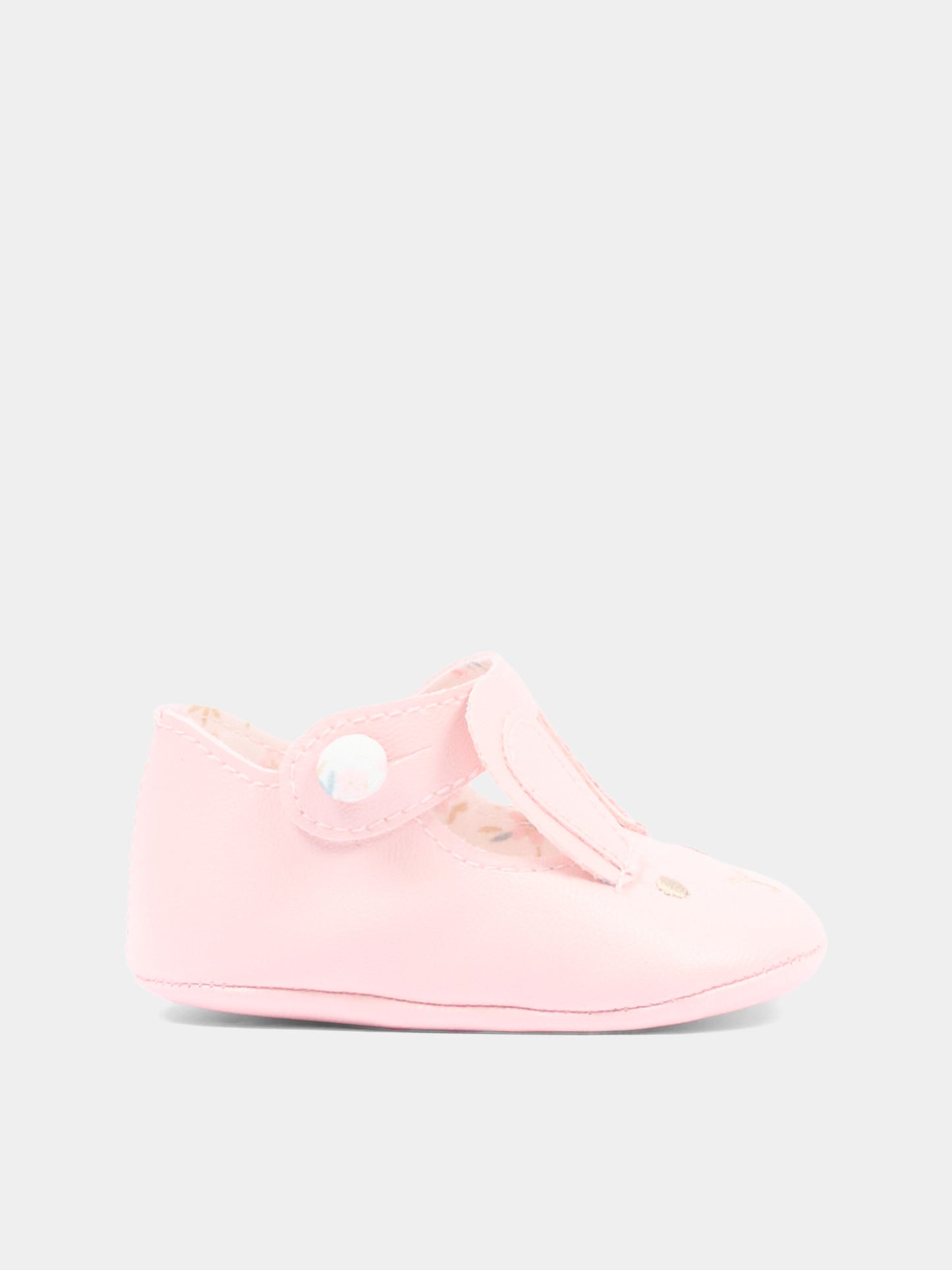 Ballerine rosa per neonata con coniglio