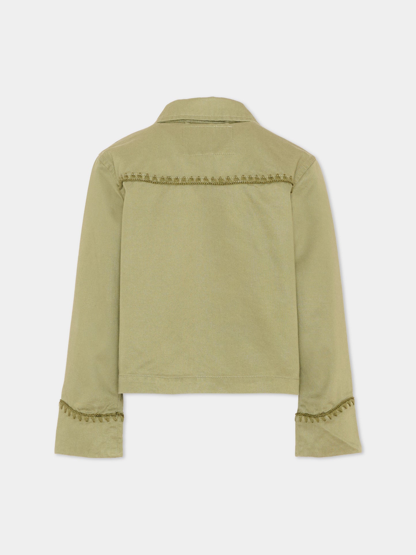 Giacca verde per bambina con patch,Scotch&soda,182034 300