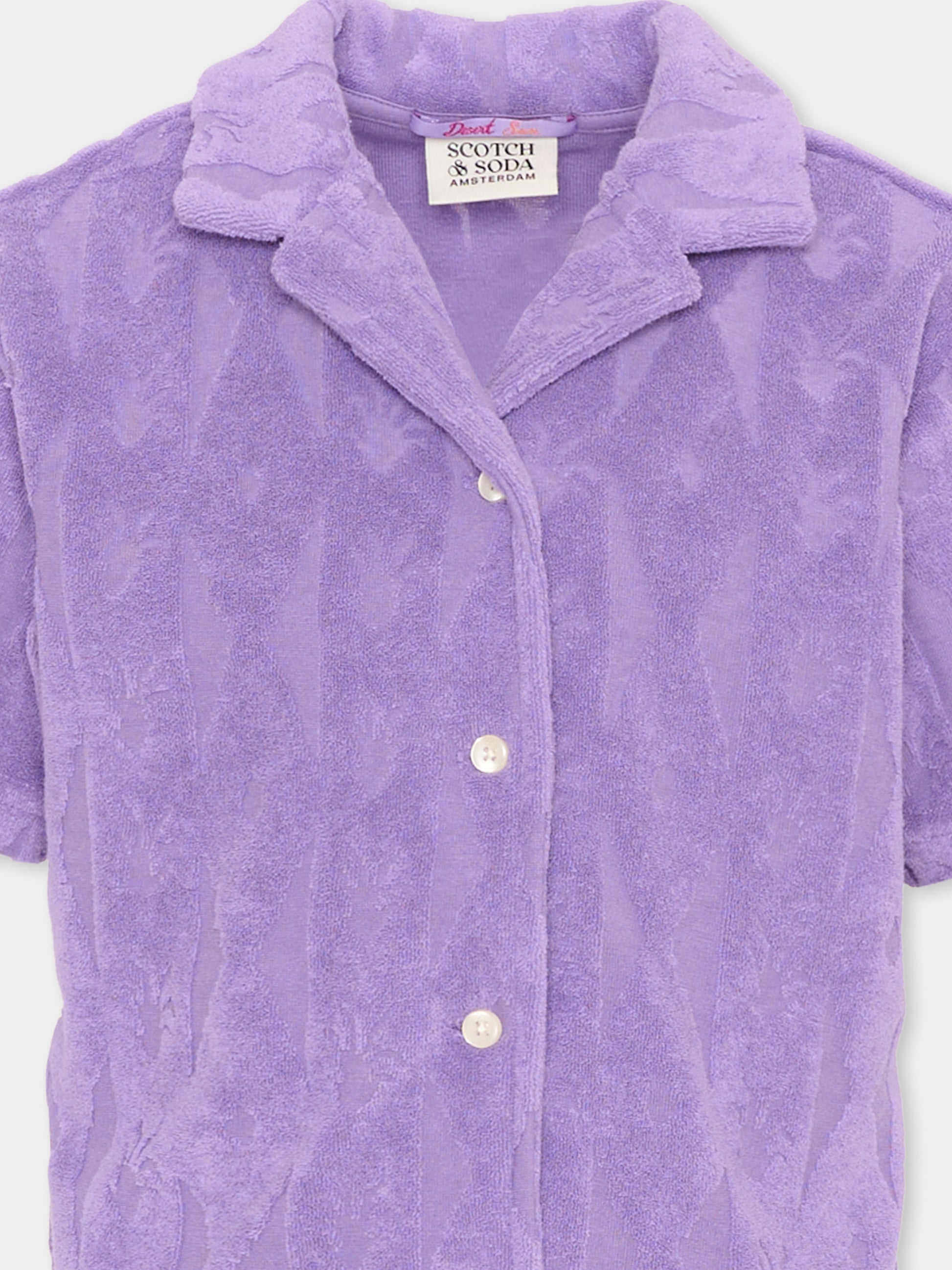 Camicia viola per bambina in spugna,Scotch&soda,182068 650